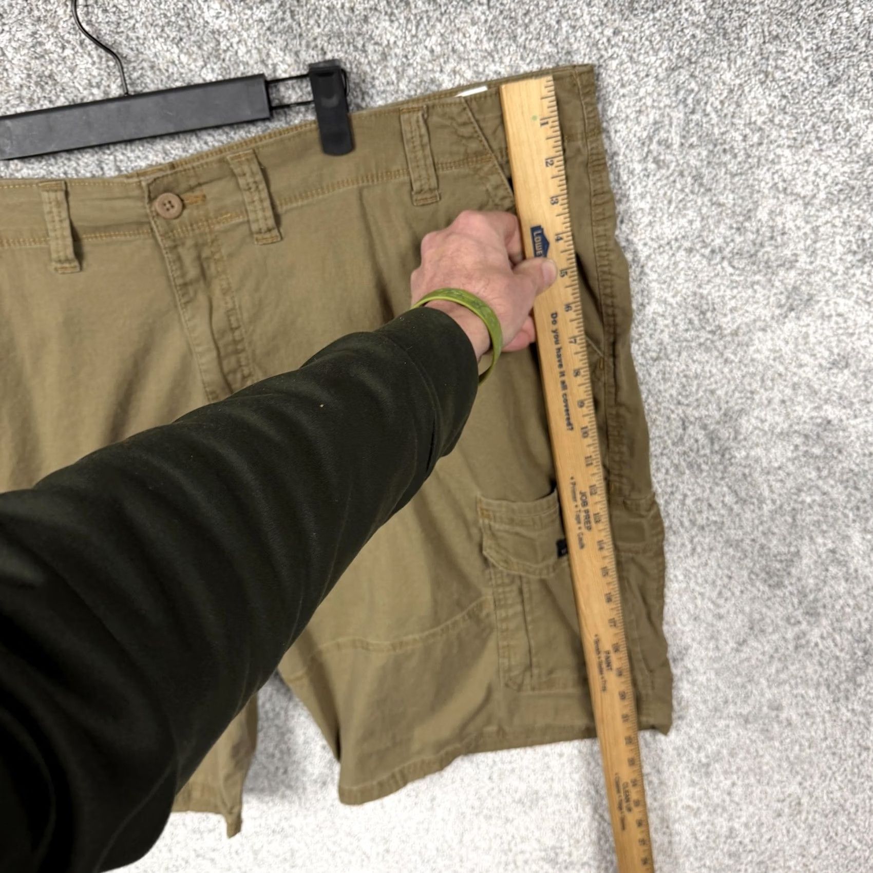 Wrangler Wrangler Cargo Shorts 48x9 Beige Men Regular Cargo Pocket 9in Cotton Spandex Workwear Outdoor Relaxed Fit Flat Front (Gorpcore) Size US 32 / EU 48 - 3 Thumbnail