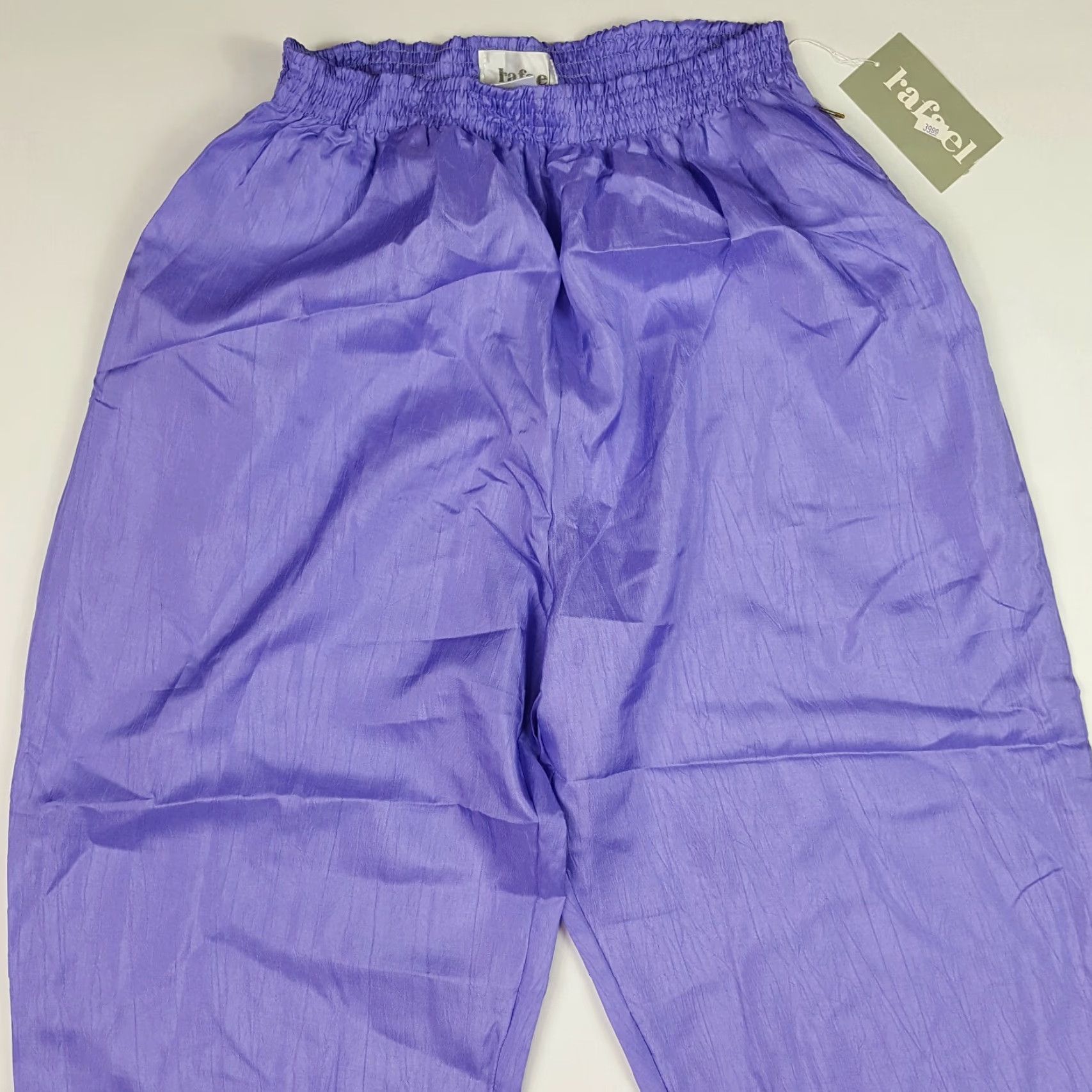 Vintage VINTAGE Rafael Purple Stretch Tapered Women's M Windbreaker Track Pants Size 32" / US 10 / IT 46 - 2 Thumbnail