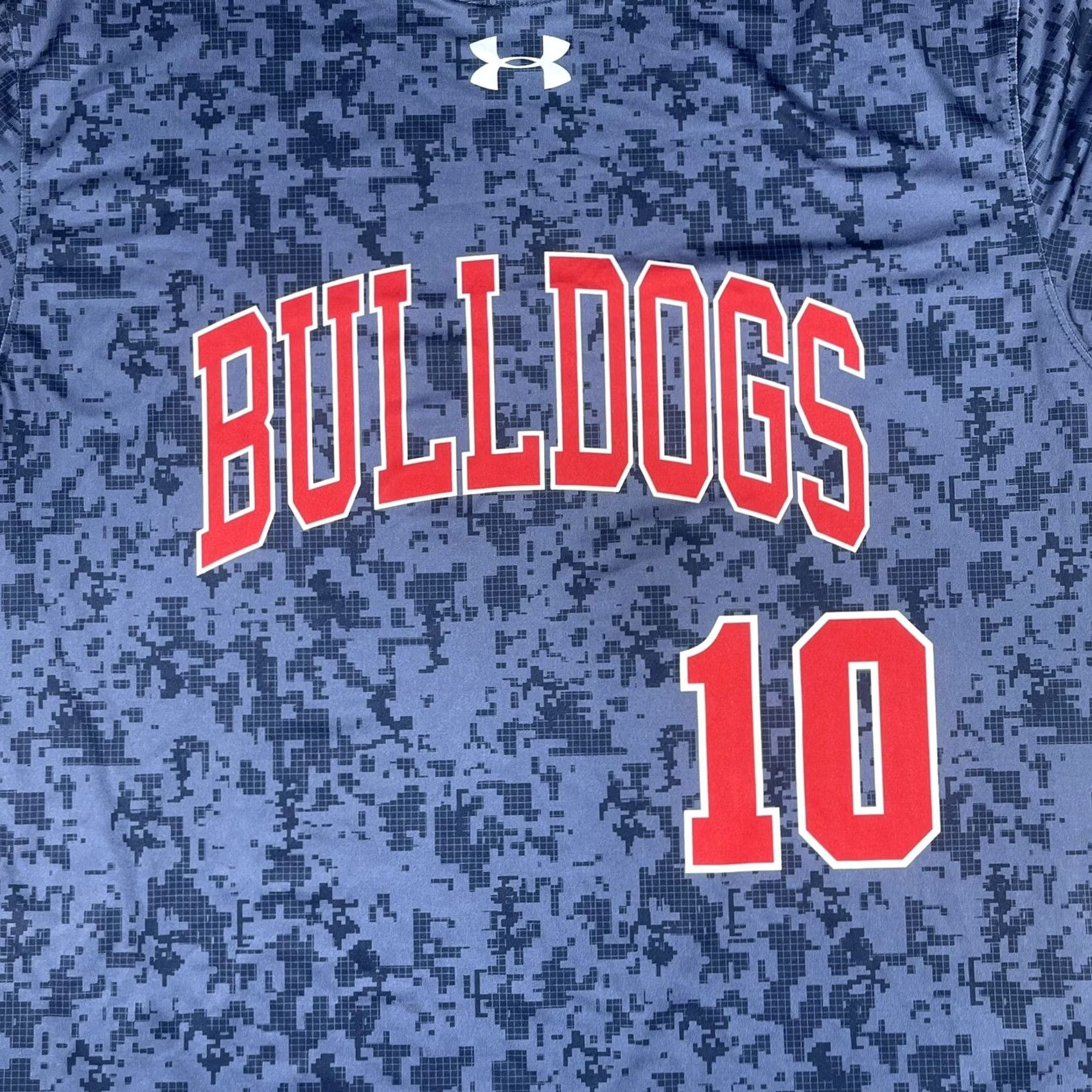 Under Armour Under Armour Mens M Medium T-Shirt Bulldogs #10 Blue CrewNeck Polyester Blend Size US M / EU 48-50 / 2 - 2 Thumbnail