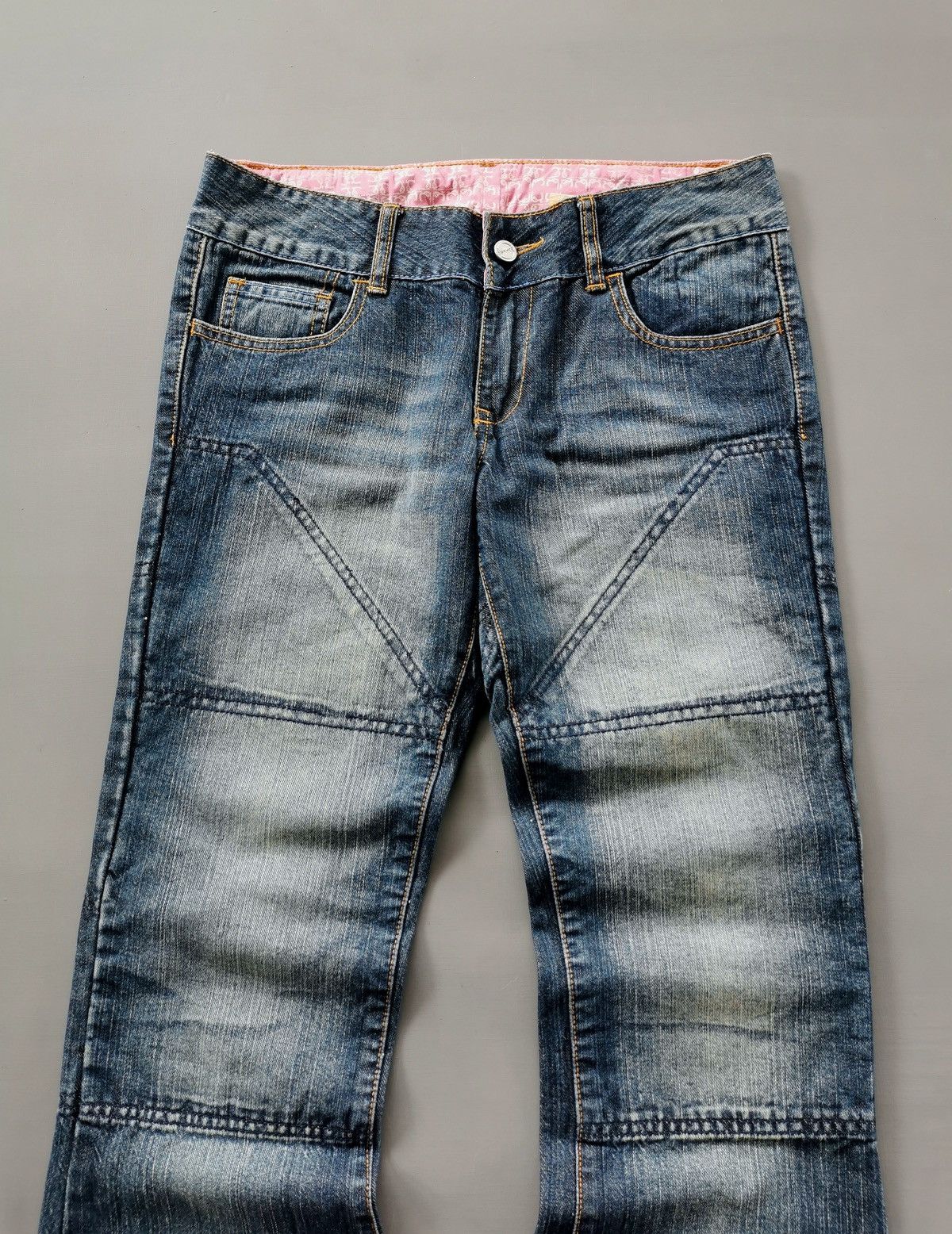 Vintage Bootcut Flared Hornee Kevlar Motorcycle Jeans Size US 31 - 3 Thumbnail