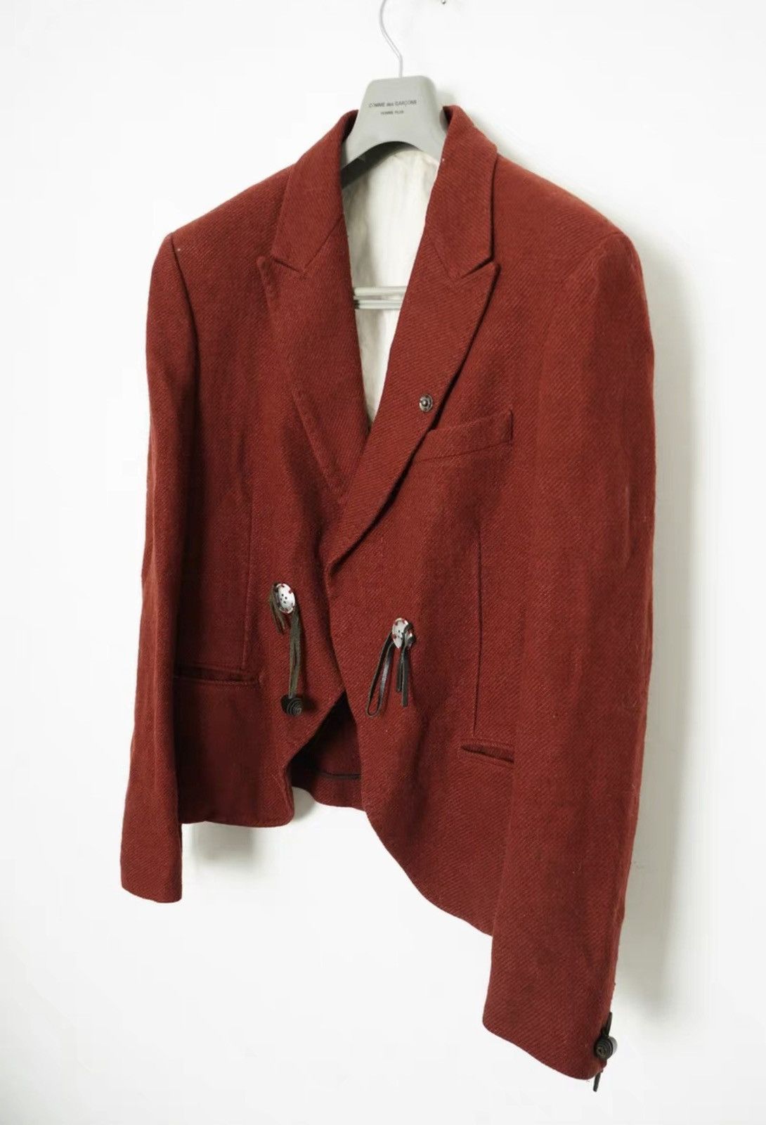 Yohji Yamamoto Yohji Yamamoto Y's Wool Blend Burgundy Jacket Size M / US 6-8 / IT 42-44 - 2 Thumbnail