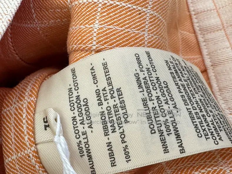 Hermes Hermes Ladies' orange checkered denim jacket Size XS / US 0-2 / IT 36-38 - 3 Thumbnail