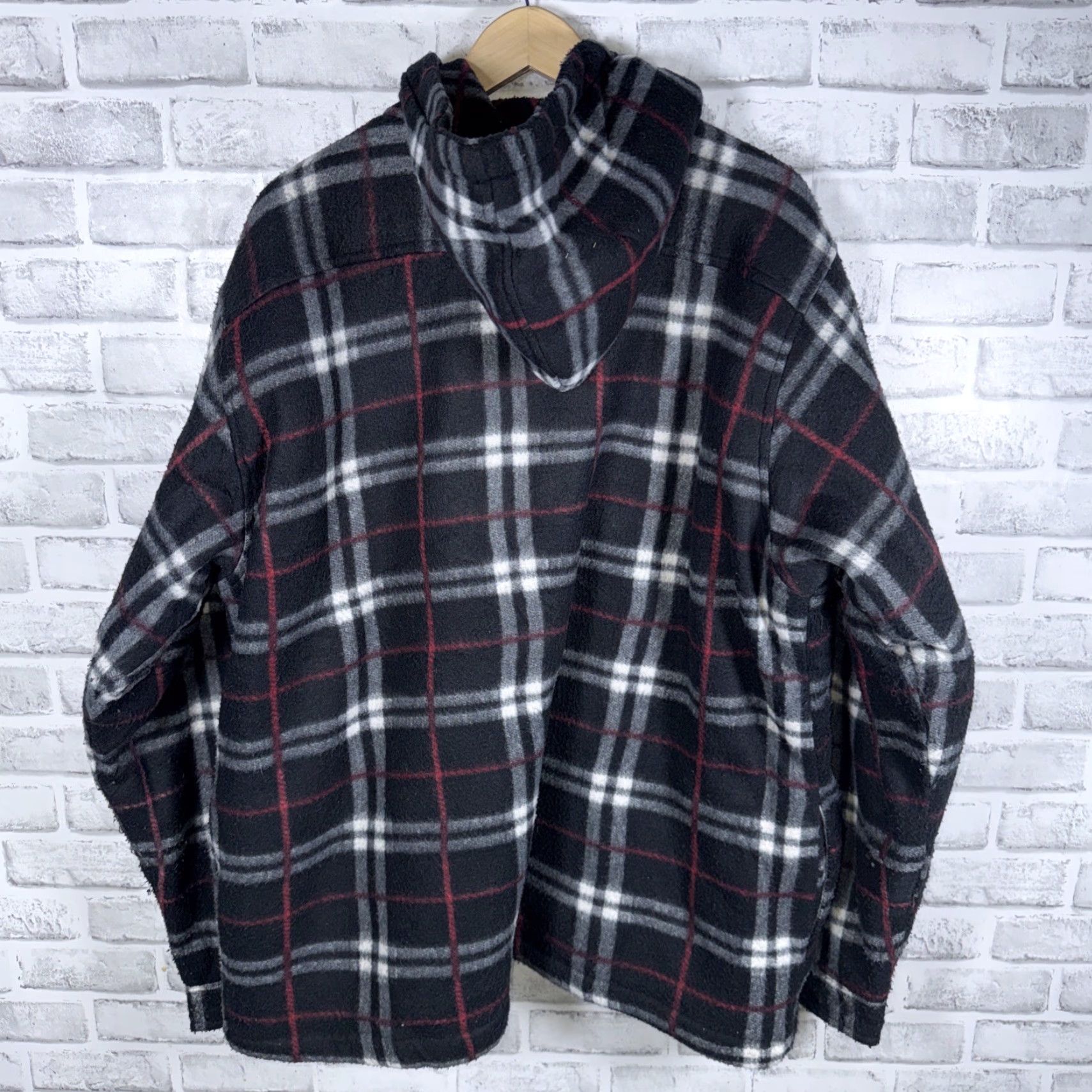 Vintage VINTAGE Alaska 1959 Black Plaid Full Zip Hooded Jacket Mens 2XL Black Plaid Quilted Cotton Hooded Jacket Men XXL Size US XXL / EU 58 / 5 - 4 Thumbnail