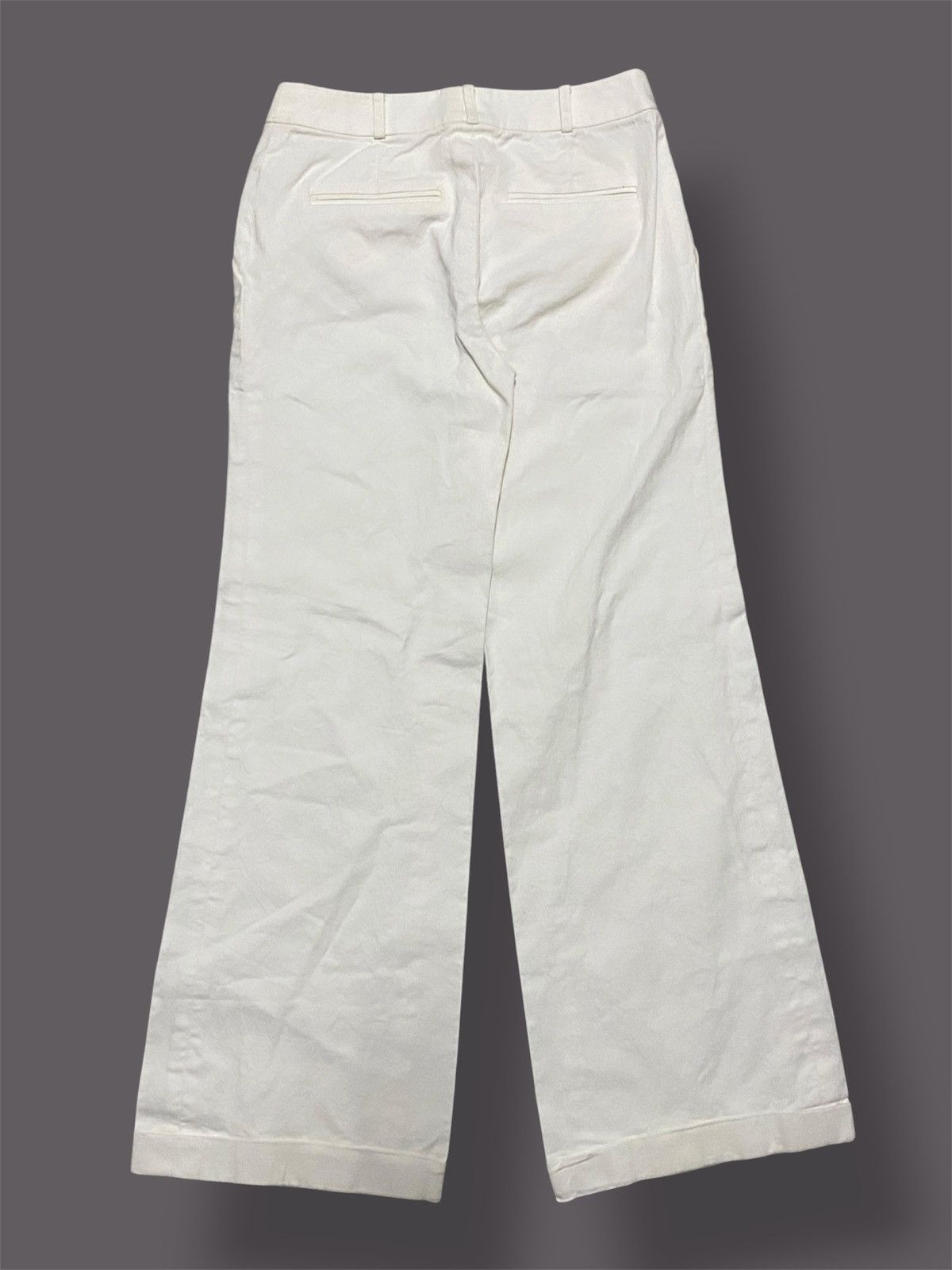 Dior Dior - John Galliano - Flare Wide Leg Denim White Pants Size 26" / US 2 / IT 38 - 3 Thumbnail