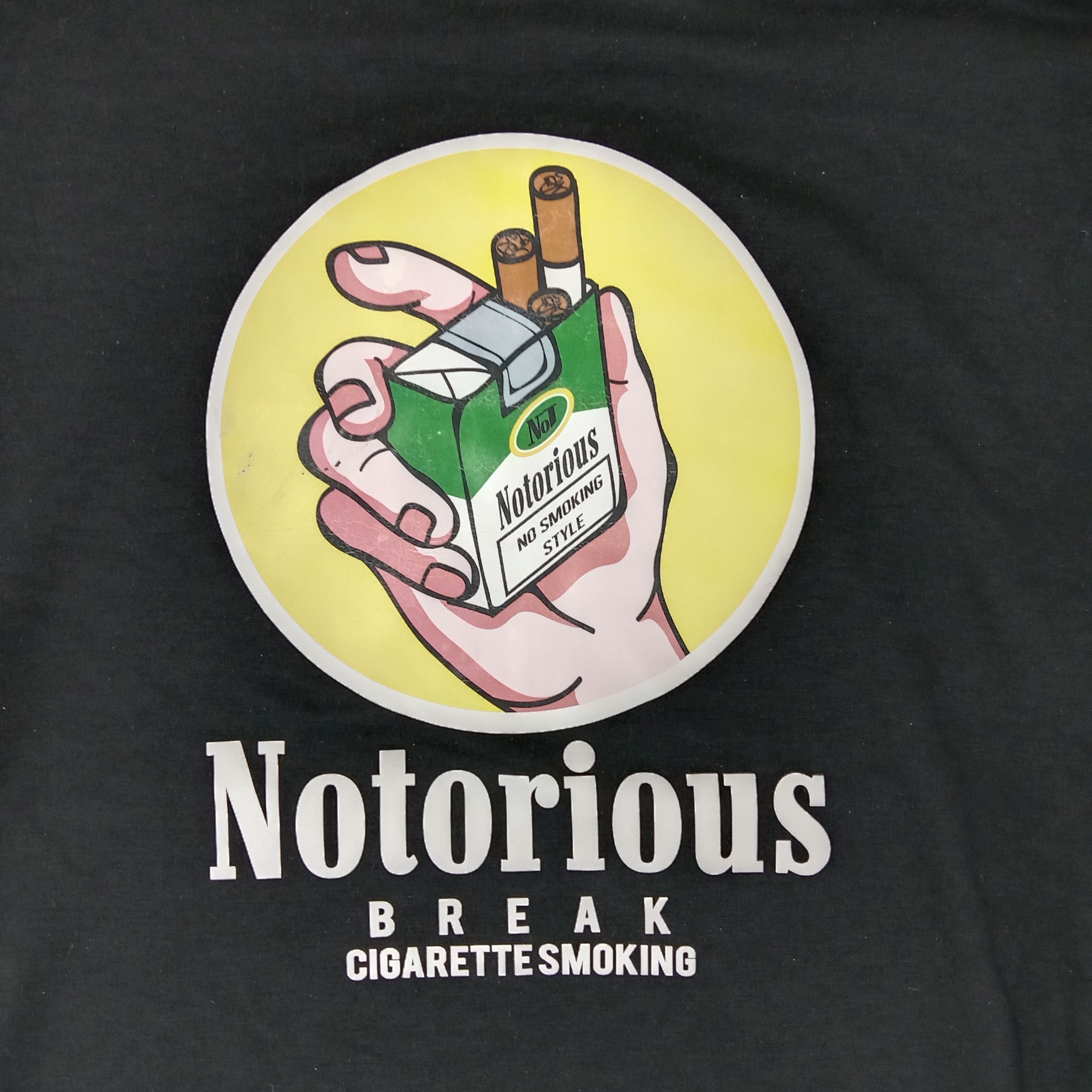 Japanese Brand Notorious Break Cigarette Smoking Art Sweatshirt C257N15 Size US XXL / EU 58 / 5 - 2 Thumbnail