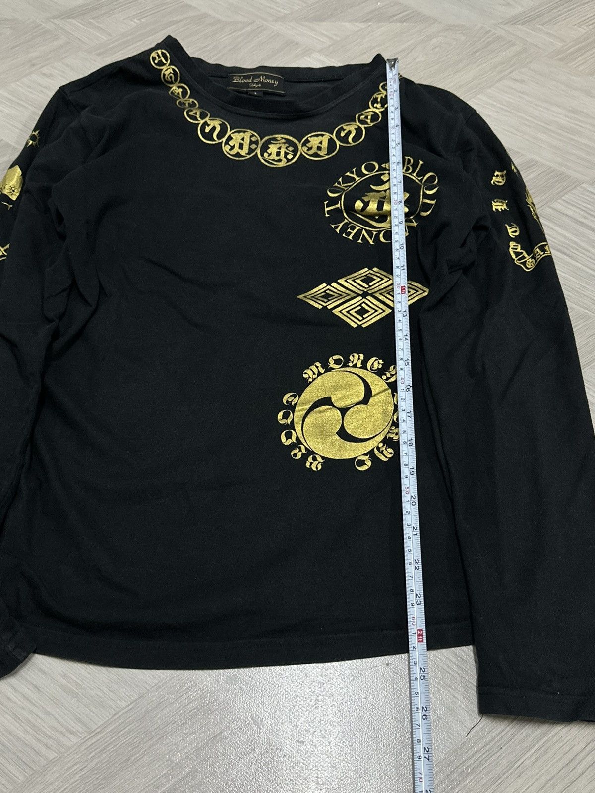 Japanese Brand Japanese Blood Money Tokyo Chrome / Gold Tattoo T-shirt Size US L / EU 52-54 / 3 - 7 Thumbnail