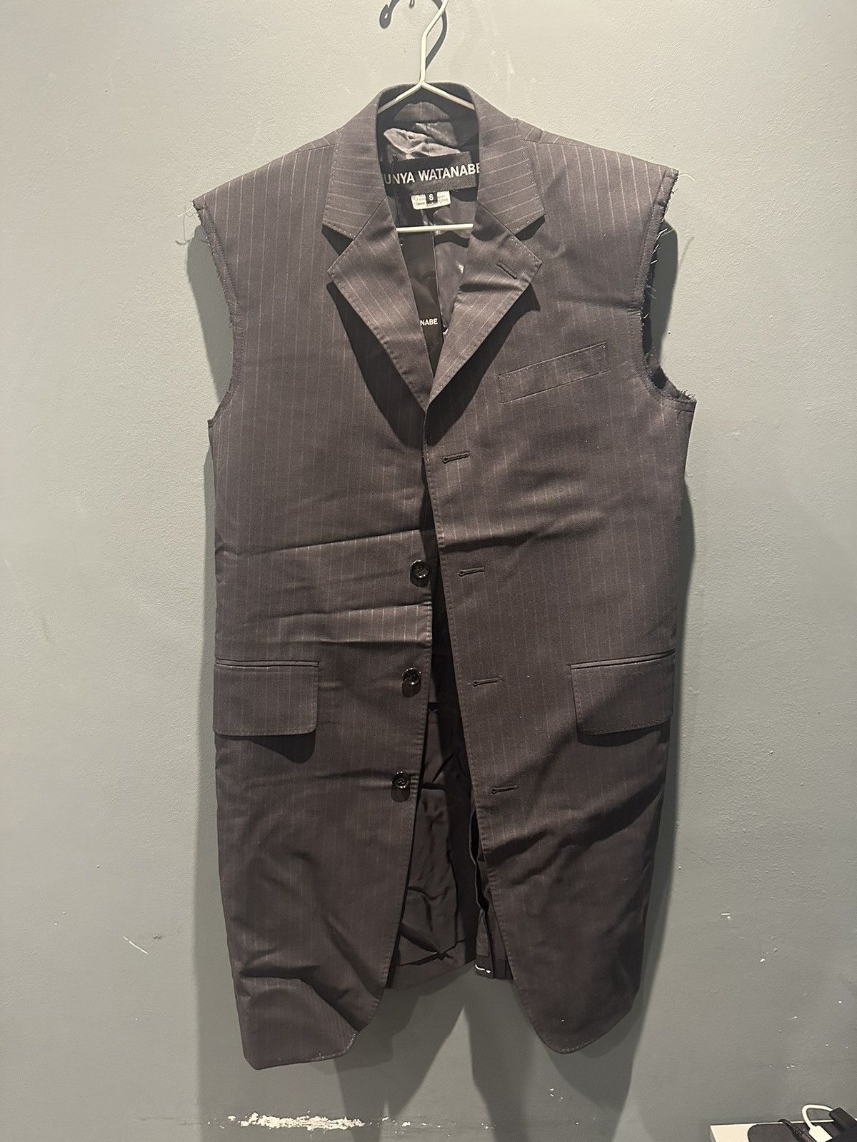 image of Junya Watanabe Sleeveless Coat in Brown, Men's (Size Small)