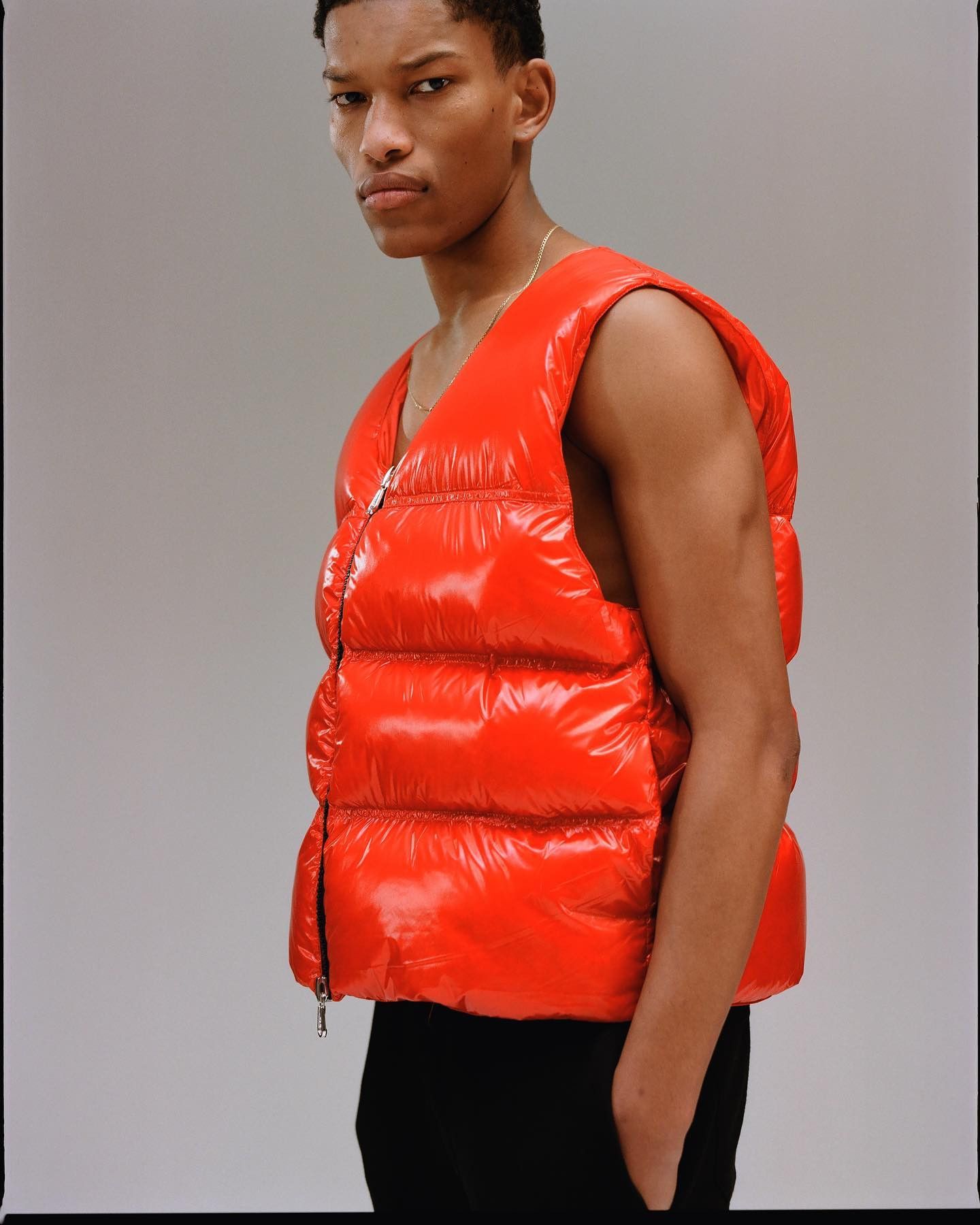 Cole Buxton Burnt Orange Down Insulated Gilet Size US M / EU 48-50 / 2 - 5 Thumbnail