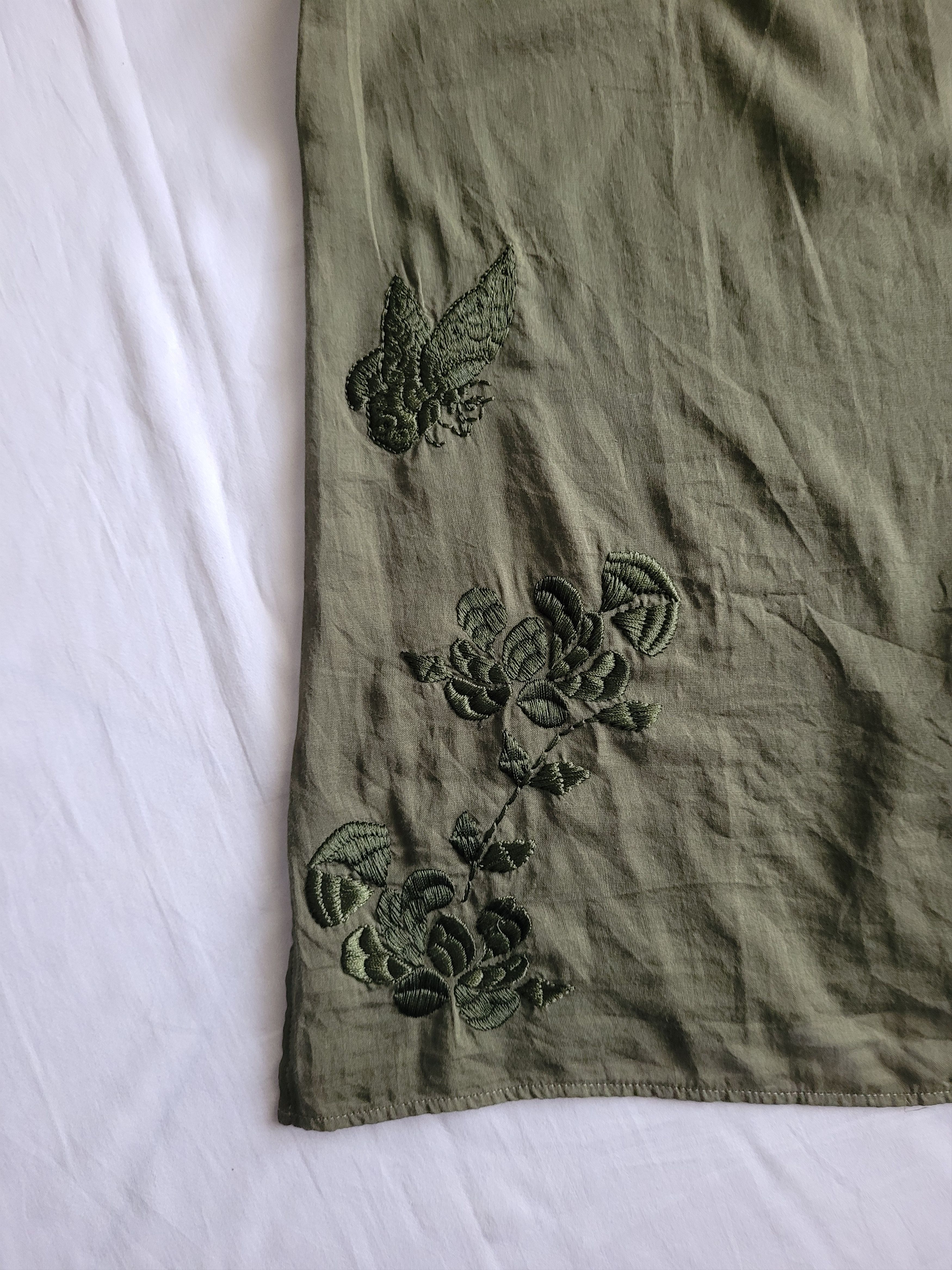 Dior Dior by John Galliano 2000s embroidered semi-transparent top Size L / US 10 / IT 46 - 5 Thumbnail