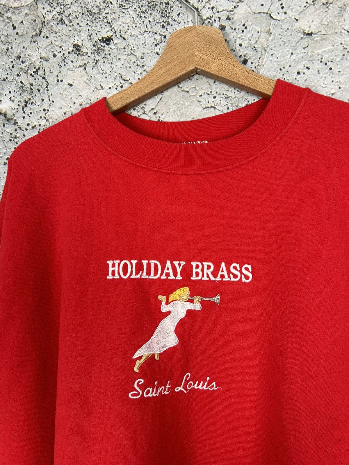 Other Vintage Holiday Brass Saint Luis Red Crewneck Boxy 90s Size US XXL / EU 58 / 5 - 3 Thumbnail