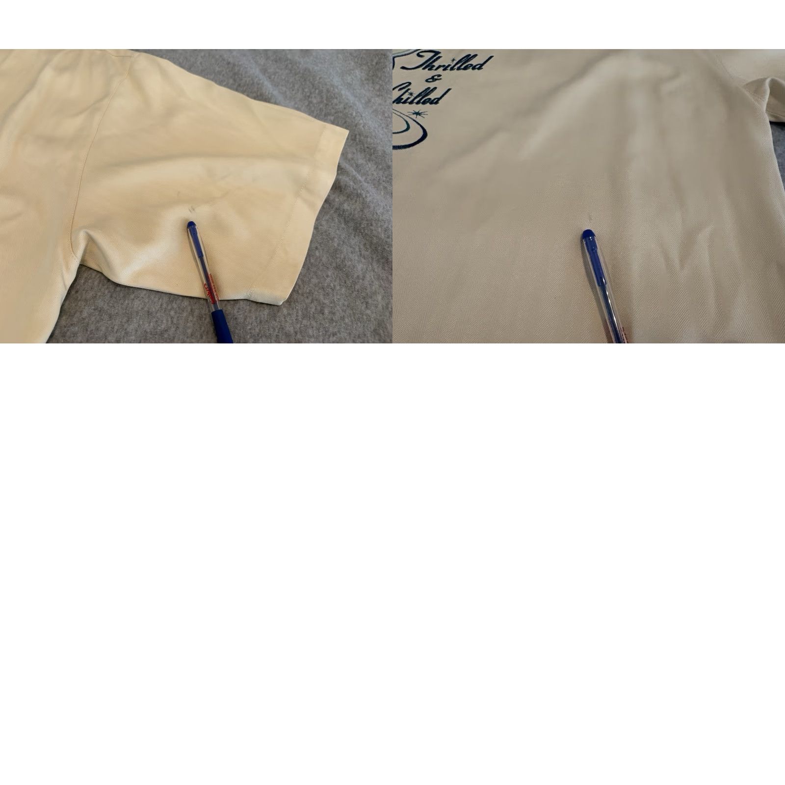 Tommy Bahama Tommy Bahama Silk Embroidered Shirt Bikinitini Cocktail Mens XL Ivory Short Sleeve Button-Up Size US XL / EU 56 / 4 - 8 Thumbnail