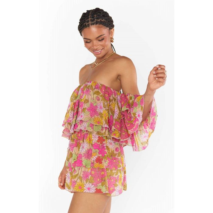 Show Me Your MuMu Rossella Ruffle Top In Carnaby Floral | Grailed