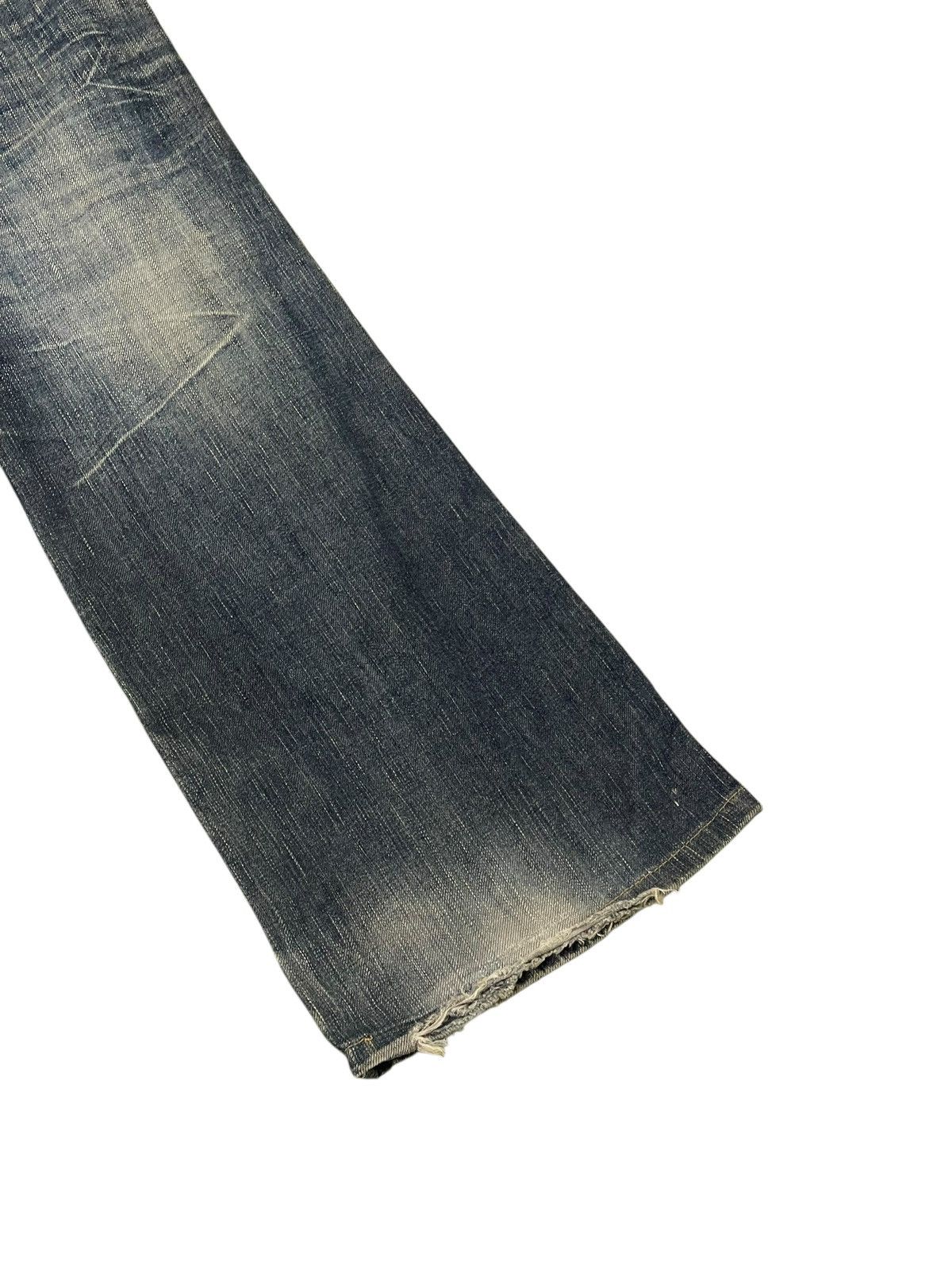 Edwin Flare Jeans Edwin Japan Faded Distress Boot Cut 7🟦 Size US 31 - 14 Thumbnail