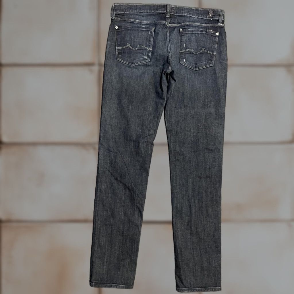 7 For All Mankind 7 For All Mankind Jeans Roxanne Womens 30 Slim Low Rise Denim Blue 7 For All Mankind Embroidered Pockets Womens Size 24" / US 00 / IT 34 - 1 Thumbnail
