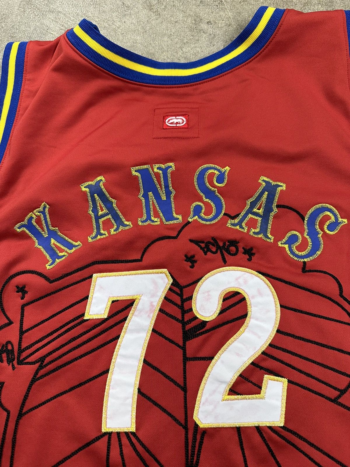 Ecko Unltd. Crazy Y2K Ecko Unltd Kansas City Jayhawks Basketball Jersey Size US XXL / EU 58 / 5 - 13 Thumbnail