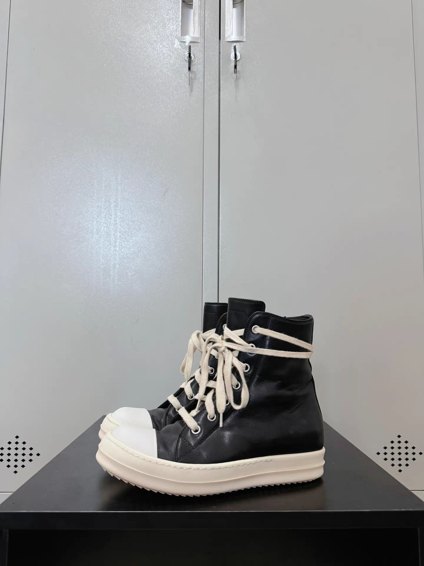 Rick Owens Rick Owens leather Converse high-top sneakers Size US 6 / IT 36 - 1 Thumbnail