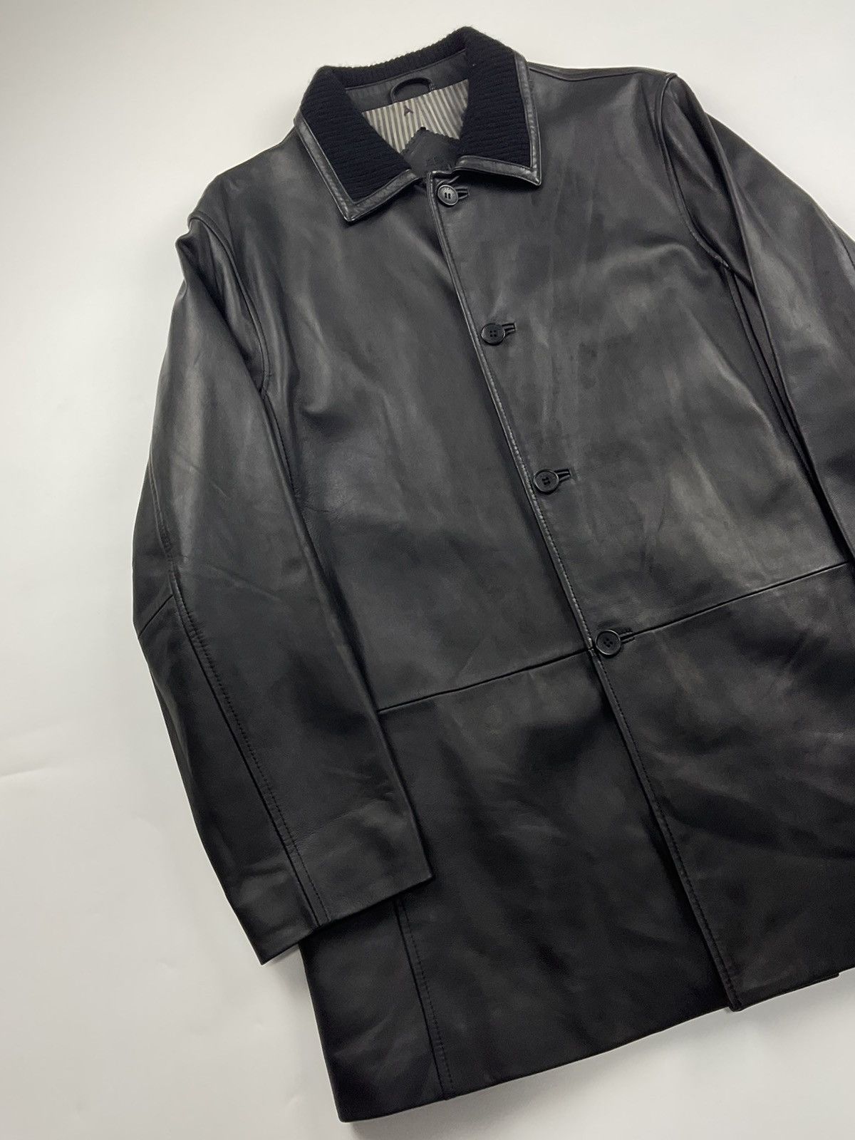 Balenciaga Vintage Balenciaga Leather Jacket Size US XL / EU 56 / 4 - 3 Thumbnail