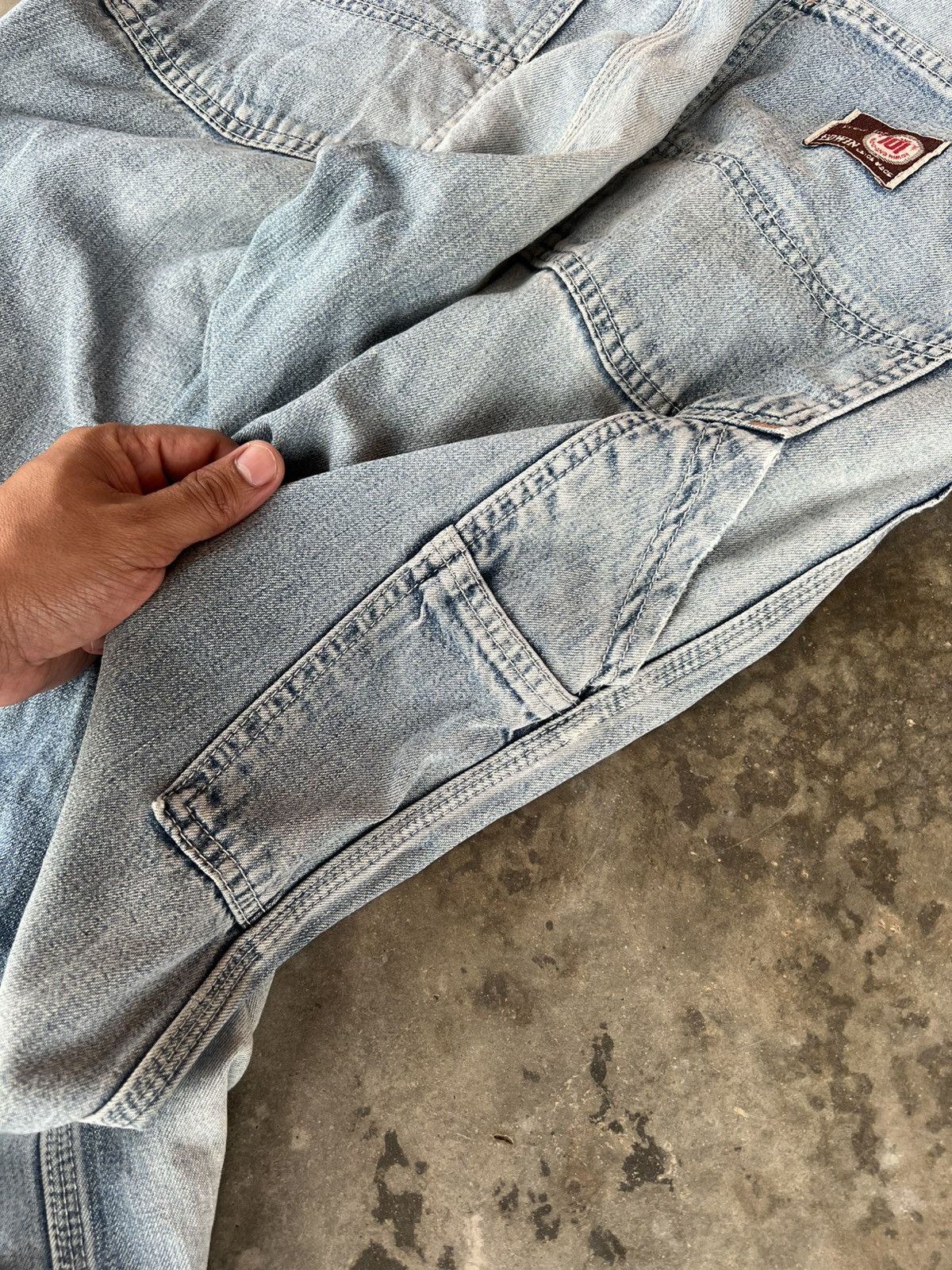 Edwin × If Six Was Nine × Japanese Brand 💥Baggy💥Vintage Edwin 101 Union Made Carpenter Distress Jeans Size US 33 - 13 Thumbnail