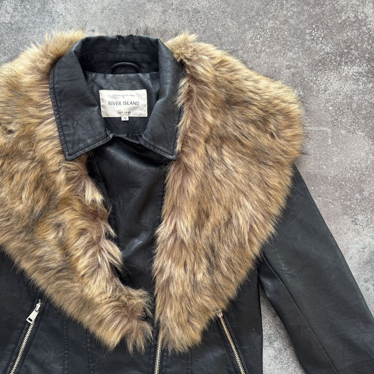 River Island River Island Vintage Y2K Faux Fur Leather Biker Jacket Size M / US 6-8 / IT 42-44 - 6 Thumbnail