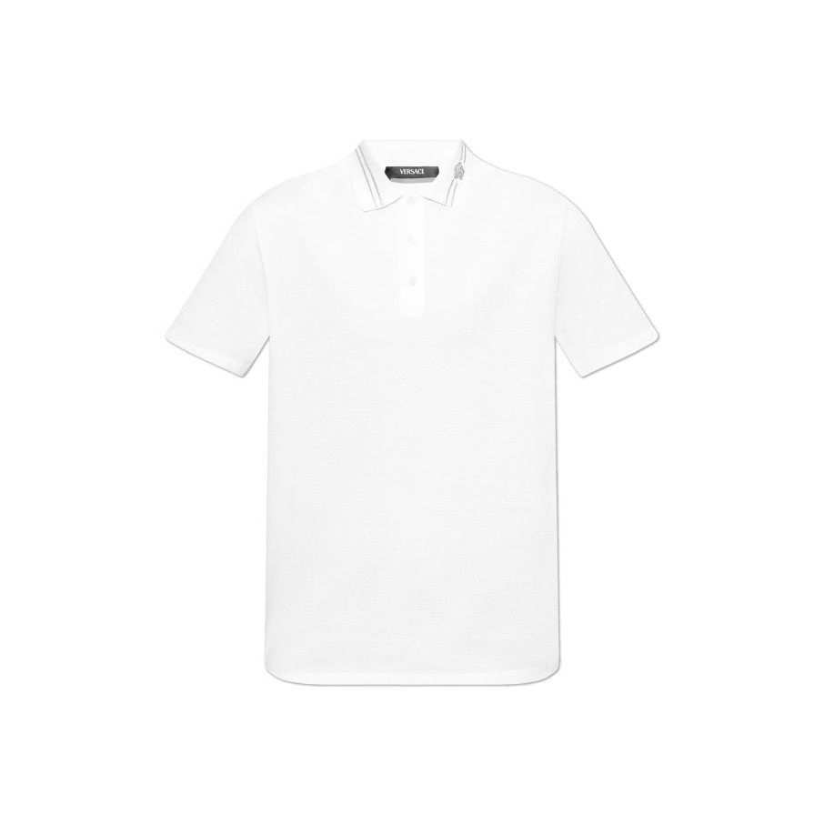 Versace VERSACE White Cotton Polo New & Authentic (Men's size:M;) Size US M / EU 48-50 / 2 - 1 Preview