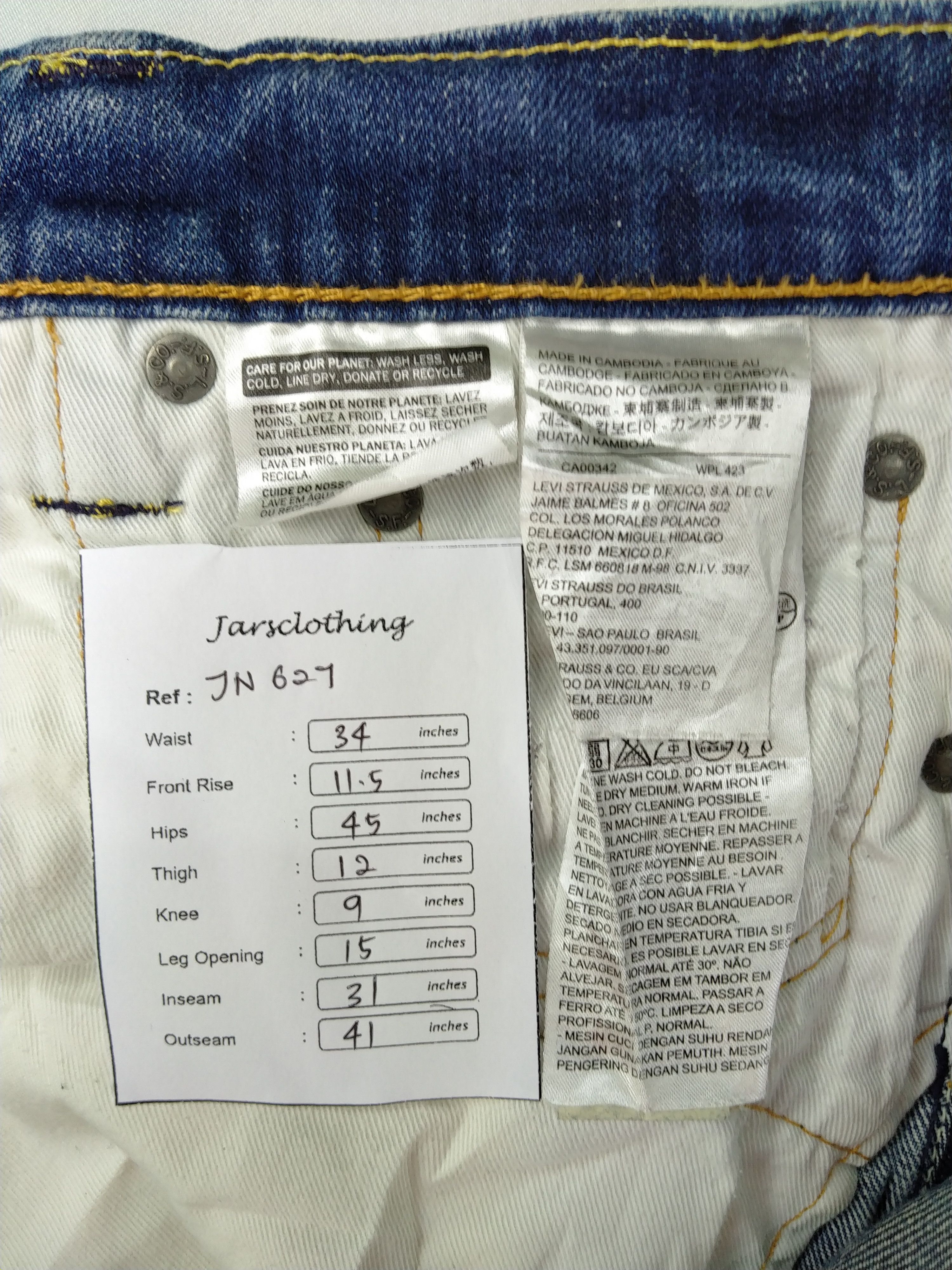 Levi's Levi's 513 Distressed Denim 34 x 31 -JN627 Size US 34 / EU 50 - 9 Thumbnail