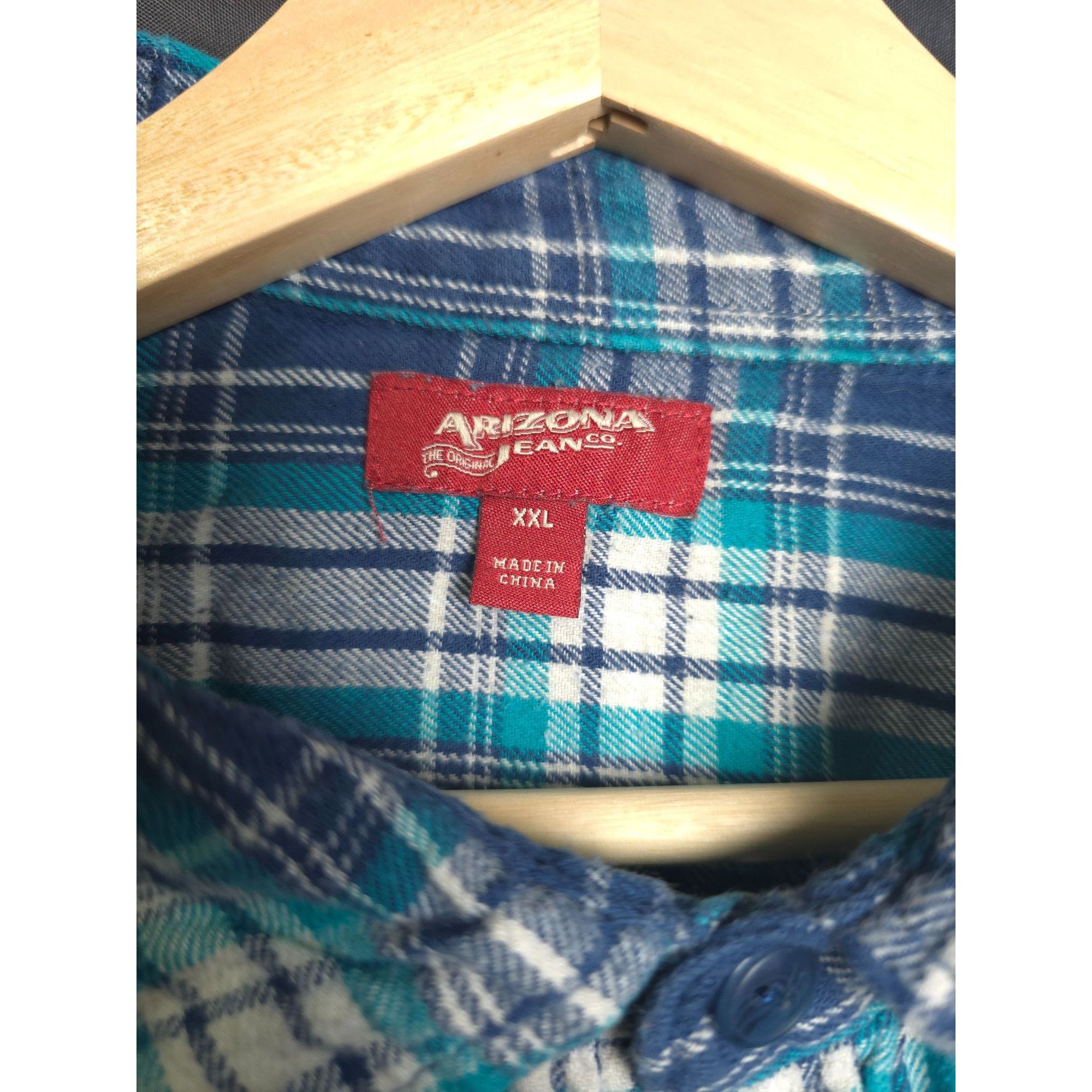 Vintage Vintage Arizona Jeans Co. Mens XXL Plaid Flannel Shirt 90s Size US XXL / EU 58 / 5 - 2 Thumbnail