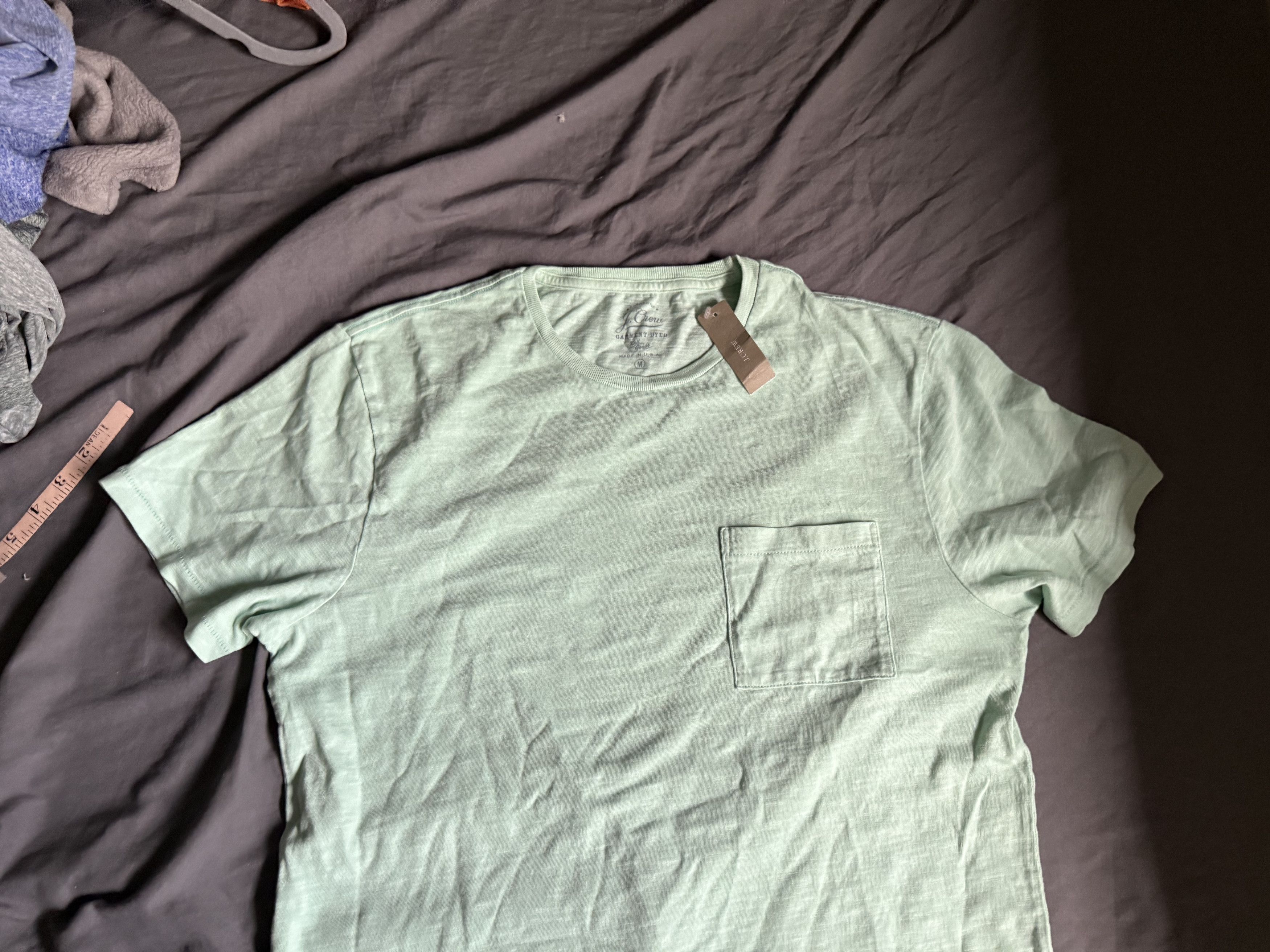 J.Crew J. Crew Garment Dyed Slub Cotton S/S Tee Shirt med green $48 Size US M / EU 48-50 / 2 - 3 Thumbnail