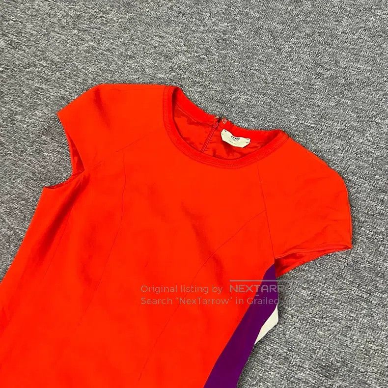 Fendi Fendi Contrast Short Sleeve Dress Size XS / US 0-2 / IT 36-38 - 3 Thumbnail
