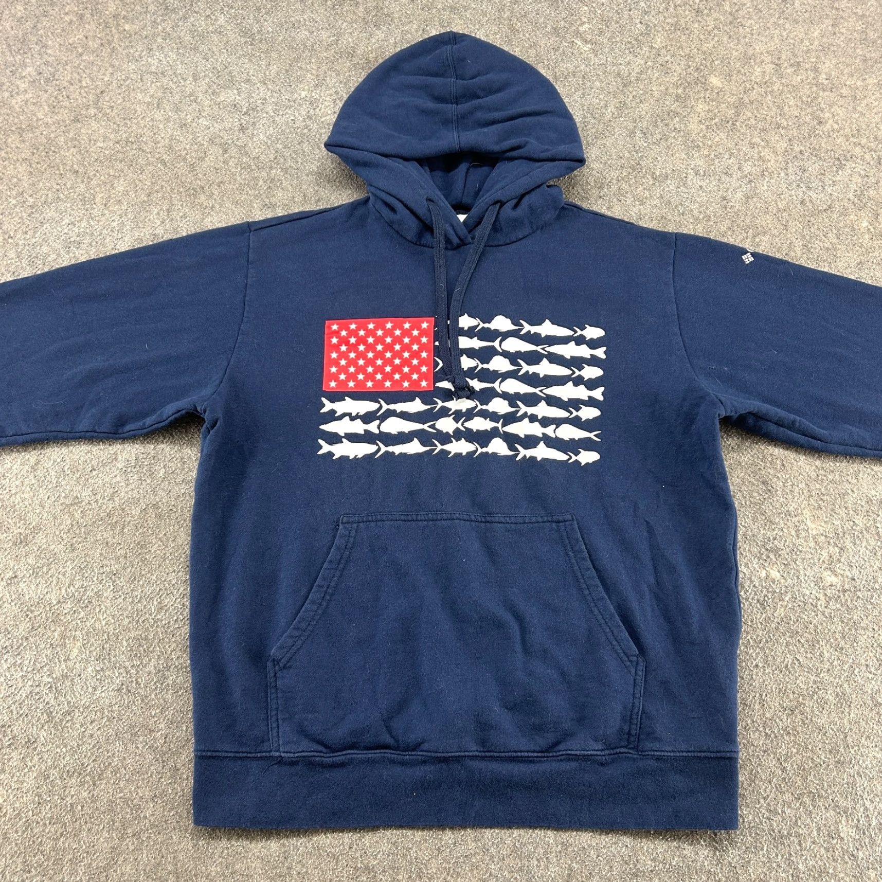 Vintage VINTAGE Columbia Sweatshirt Mens M Blue Navy Pullover Fleece PFG Fish Flag Sweatshirt Mens Size US M / EU 48-50 / 2 - 3 Thumbnail