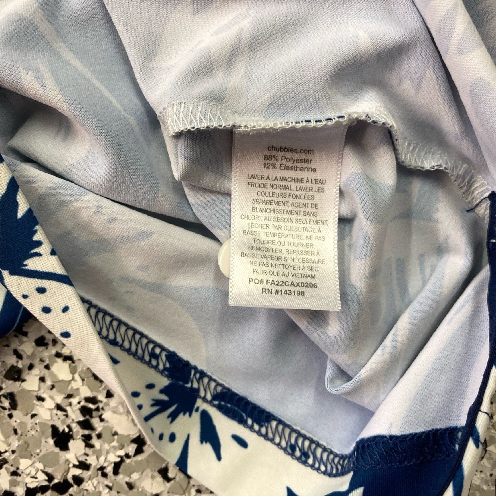 Chubbies Chubbies Polo Shirt Men L Blue Floral Leaf Print Performance Golf Wicking Beach Size US L / EU 52-54 / 3 - 4 Thumbnail