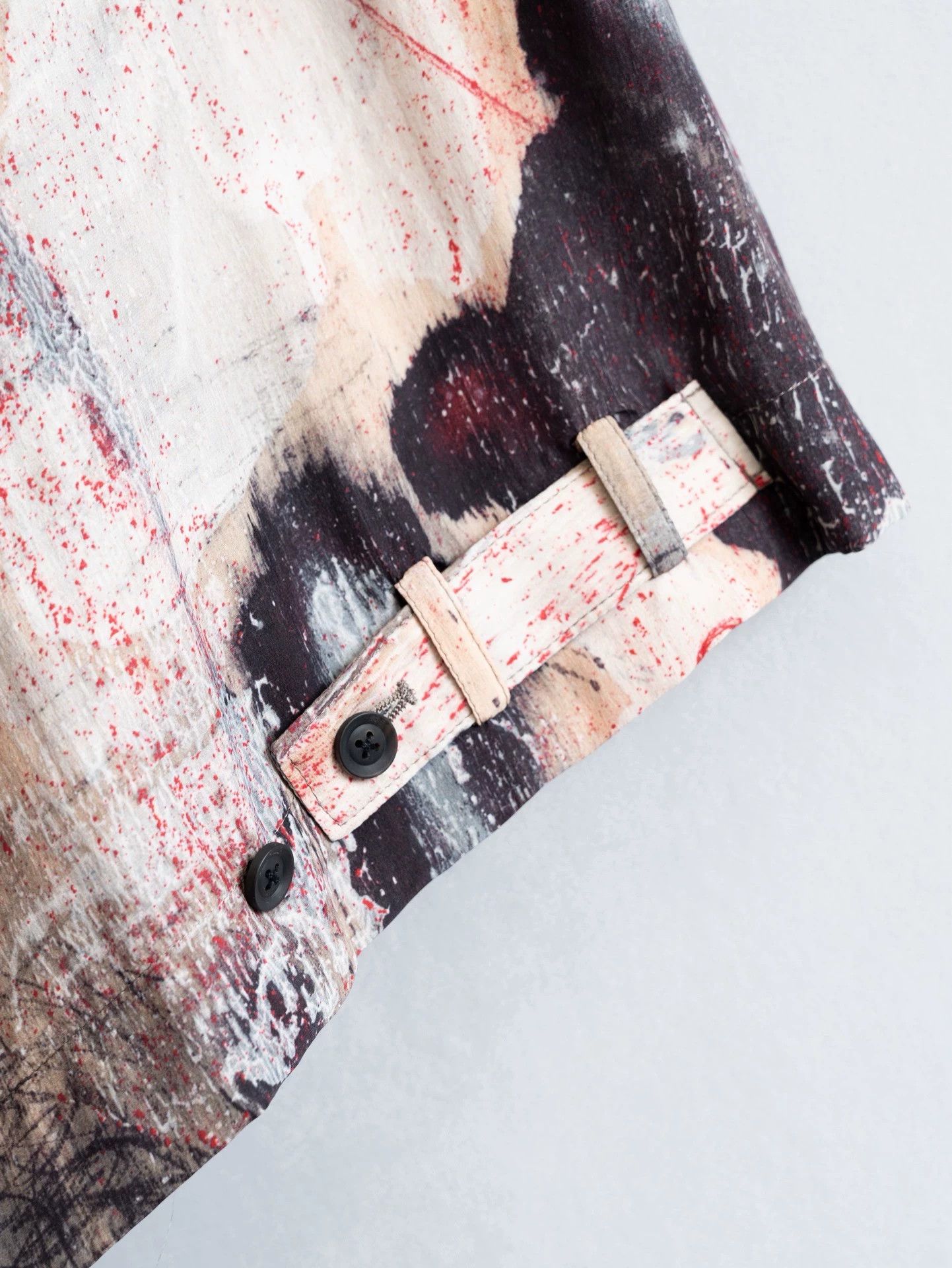 Yohji Yamamoto Yohji Yamamoto 21AW Silk Paint-Splatter Short Hakama Pants Size US 34 / EU 50 - 6 Thumbnail