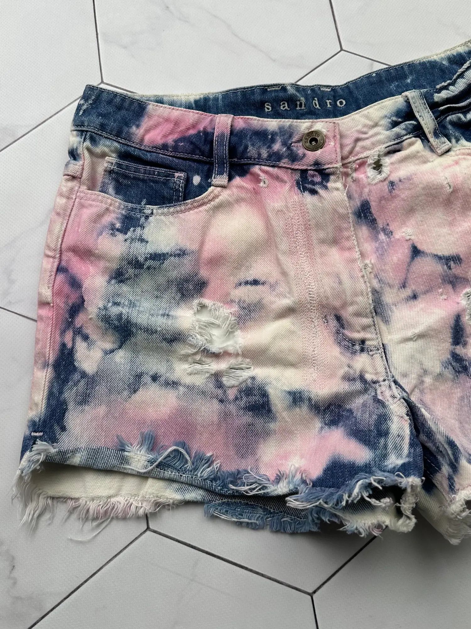 Sandro Sandro Mini Shorts (B256) Size 26" / US 2 / IT 38 - 2 Thumbnail