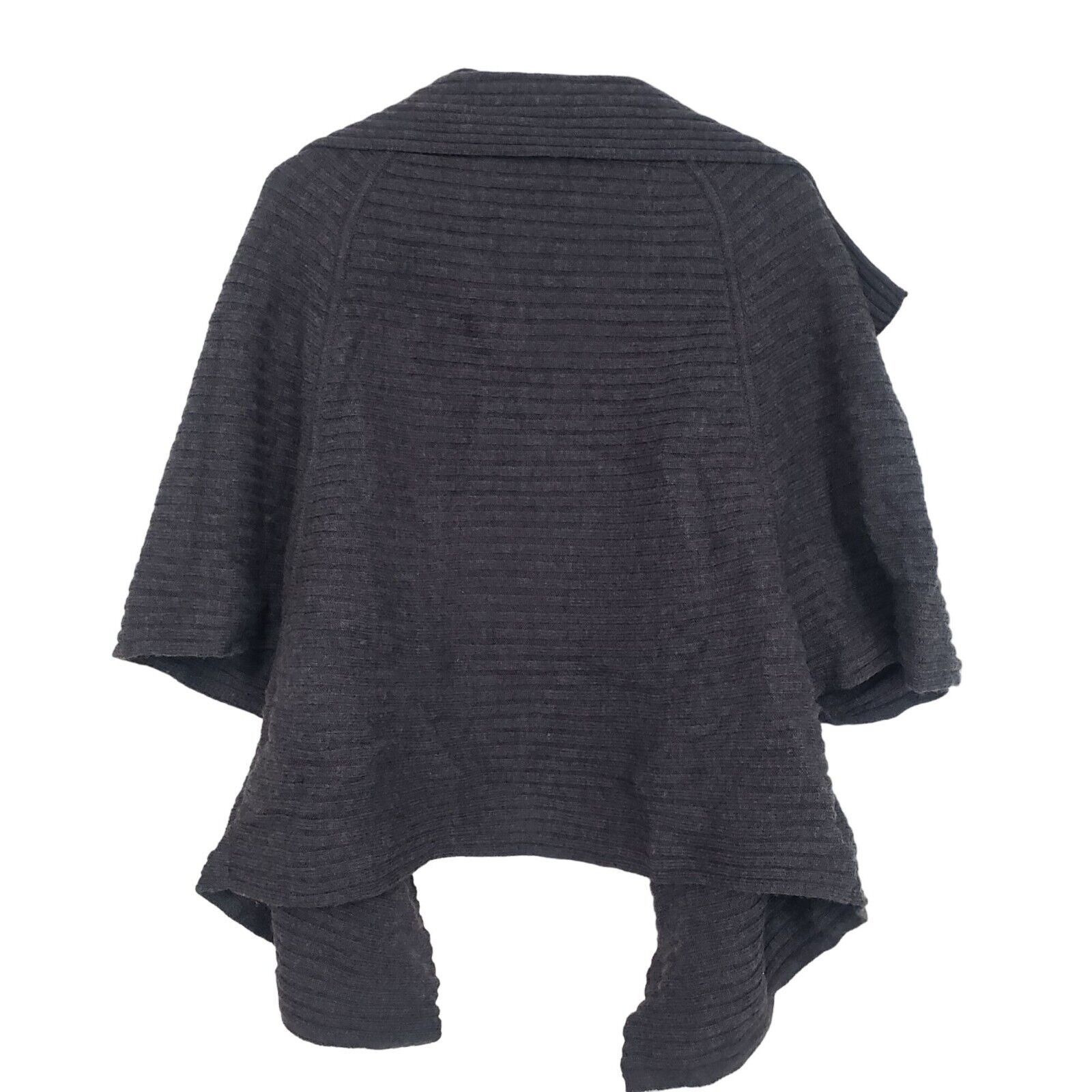 Talbots Talbots Ribbed Cardigan Womens Size XL Gray 100% Merino Wool Size XL / US 12-14 / IT 48-50 - 6 Thumbnail