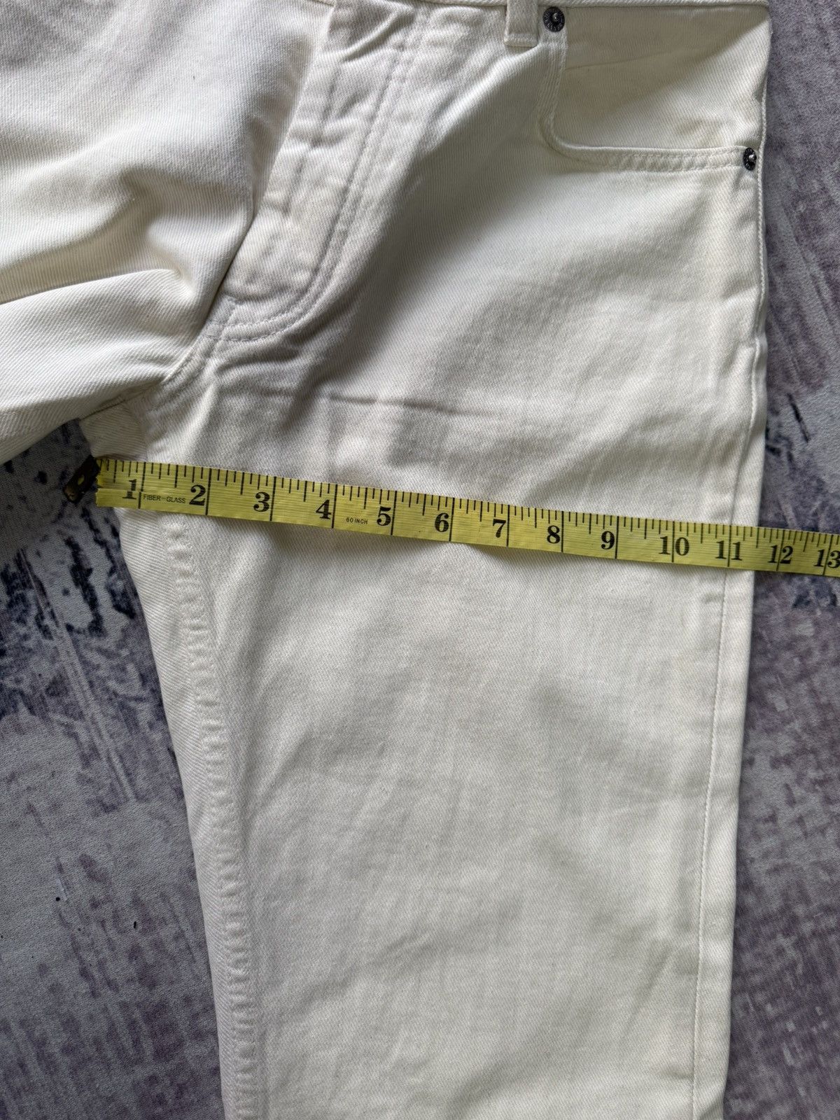 Helmut Lang 1998 Helmut Lang White Denim on Kanye Style Size US 29 - 13 Thumbnail