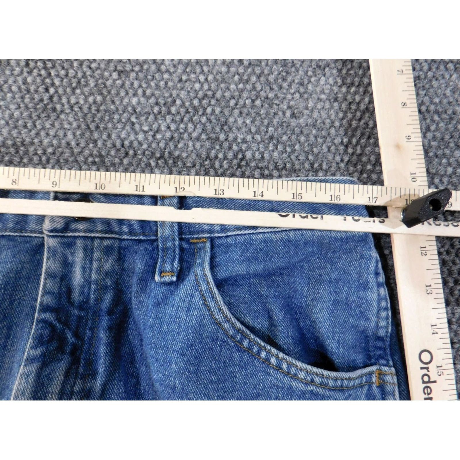Vintage Rustler Jeans 34x32 Mens Blue Original Straight Western Denim Shirt? Size US 34 / EU 50 - 3 Thumbnail