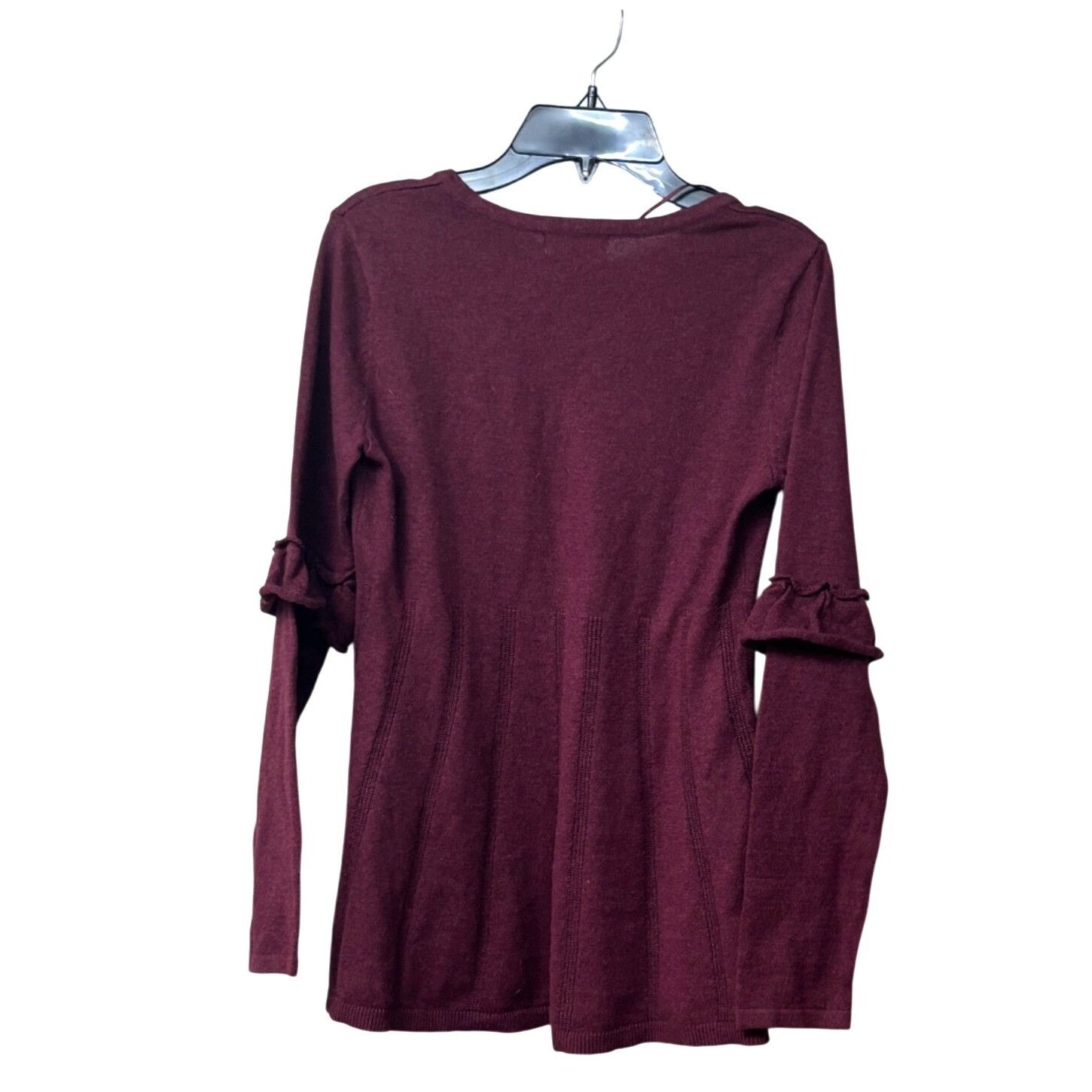 Other Style & Co Petite Pleated Ruffle-Sleeve Sweater, Medium Pur Size ONE SIZE - 9 Thumbnail
