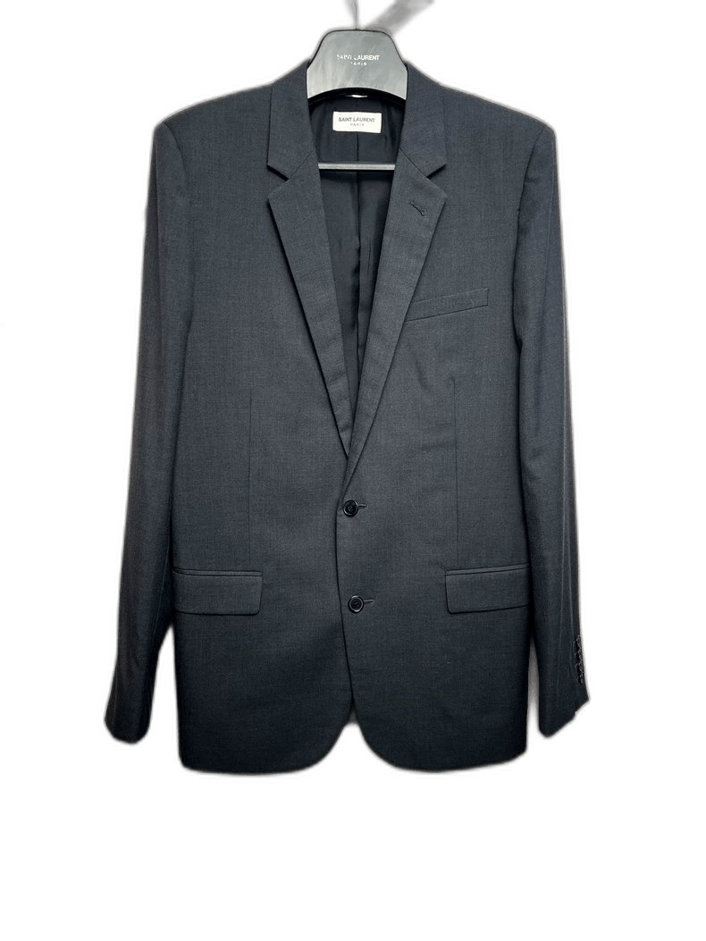 Saint Laurent Gray Wool Suit Set