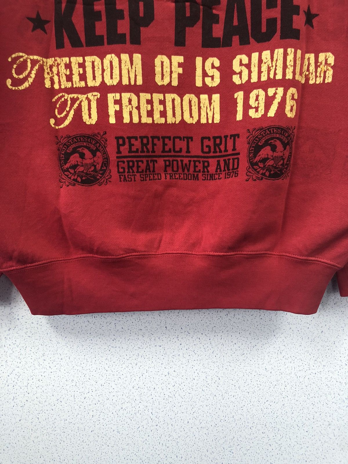 Vintage Unbranded Red USA Sweatshirt Size US M / EU 48-50 / 2 - 11 Thumbnail