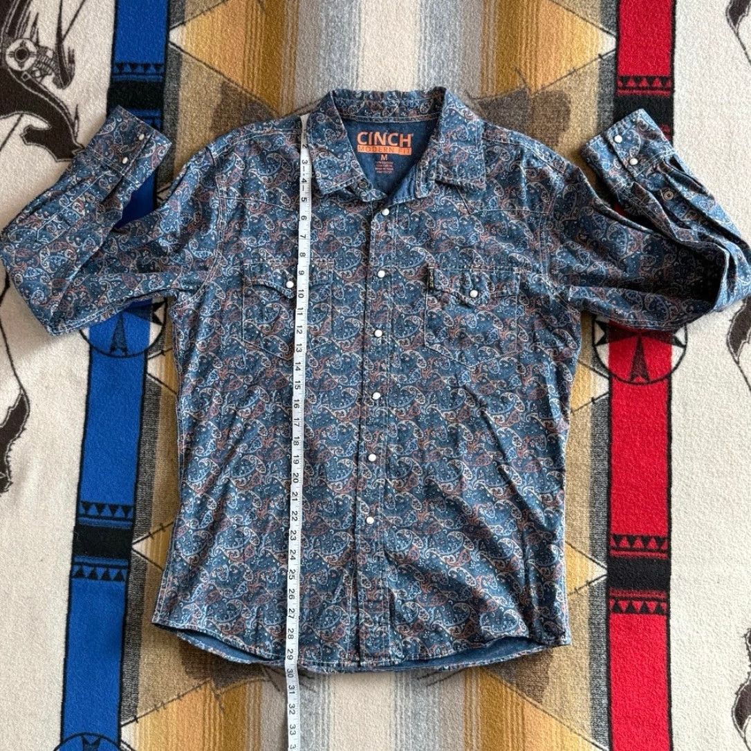 Vintage Cinch Shirt Men’s Western Paisley Long Sleeve Collared Pearl Snap Regular M Size US M / EU 48-50 / 2 - 7 Thumbnail