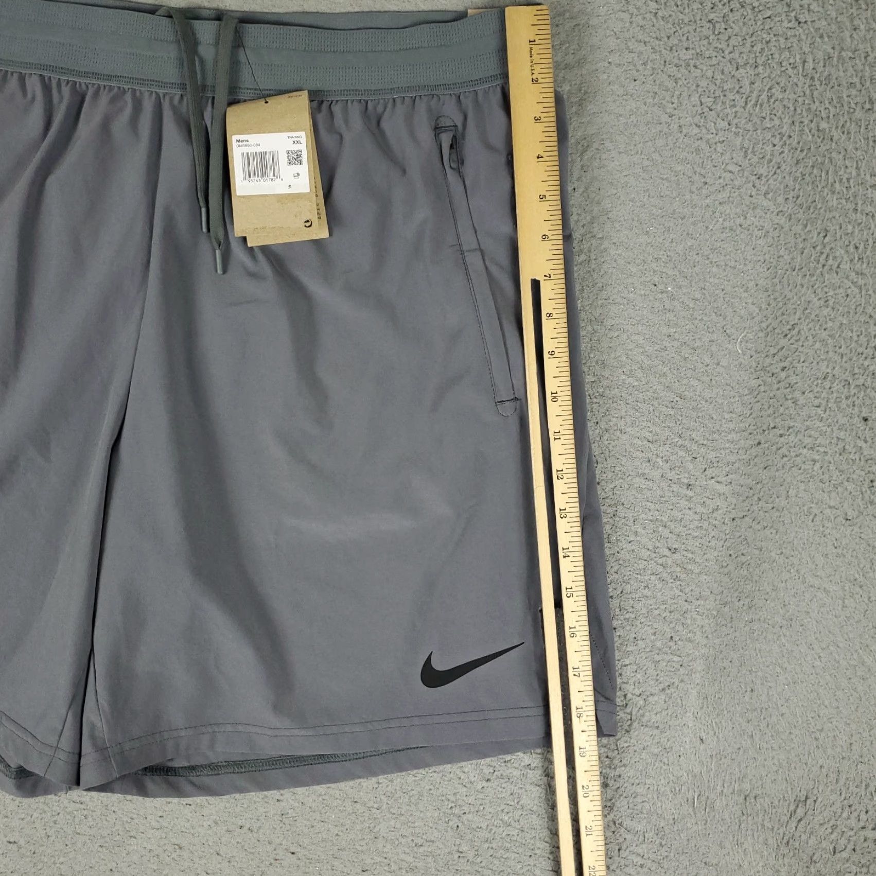Nike Nike Shorts Mens 2XL Gray Dri Fit Active Athletic Training Flex Rep Lace Tie Size US 39 - 4 Thumbnail