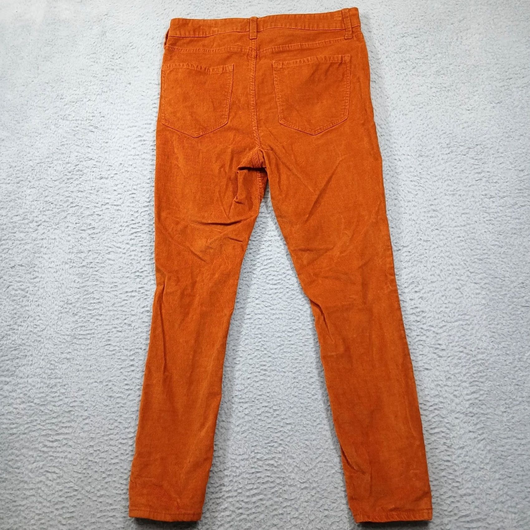 Old Navy Old Navy Rockstar Pants Size 12 Orange High Rise Super Skinny Corduroy Women's Size 34" / US 12 / IT 48 - 2 Thumbnail