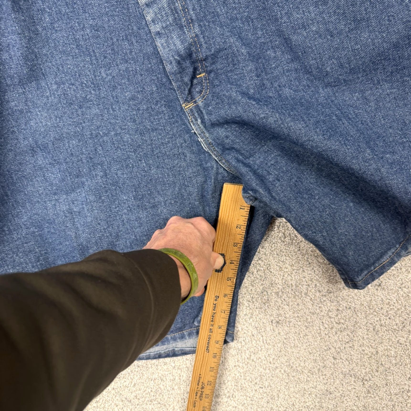 Wrangler Wrangler Bermuda Shorts Mens 41x9 Relaxed Fit Blue Mid Wash Denim Casual Size US 41 - 5 Thumbnail