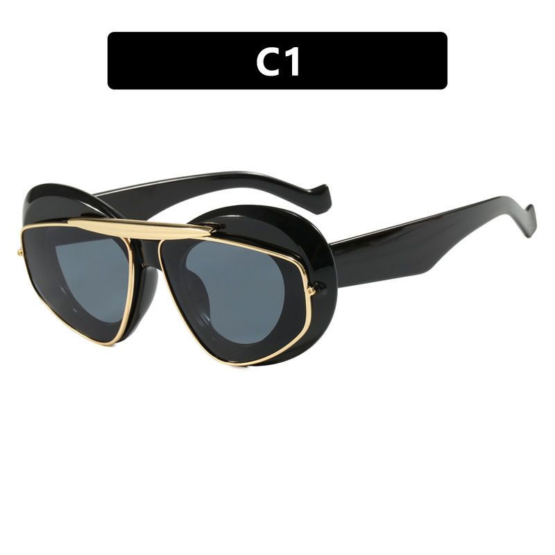 VIBE Modern Street ins style custom avant-garde sunglasses Size ONE SIZE - 2 Thumbnail