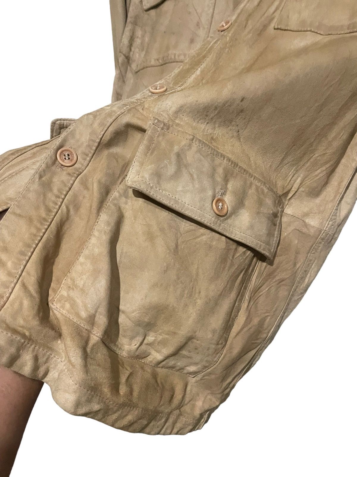 Ruffo Leather Distressed Vintage Style Destroyed Jacket