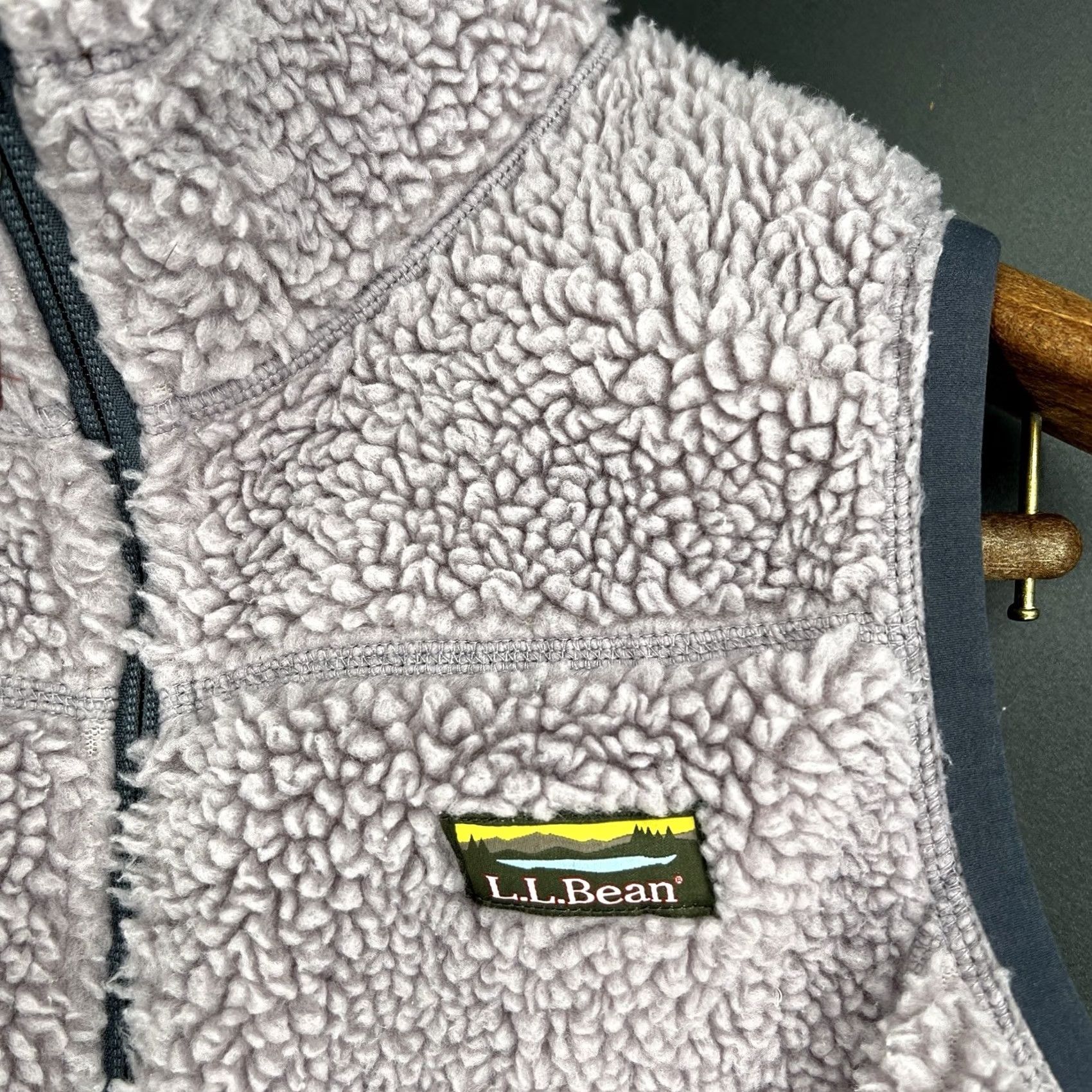 Vintage VINTAGE LL Bean Mountain Pile Vest Womens Small Lavender Sherpa Fleece Full Zip Hiking Size S / US 4 / IT 40 - 2 Thumbnail