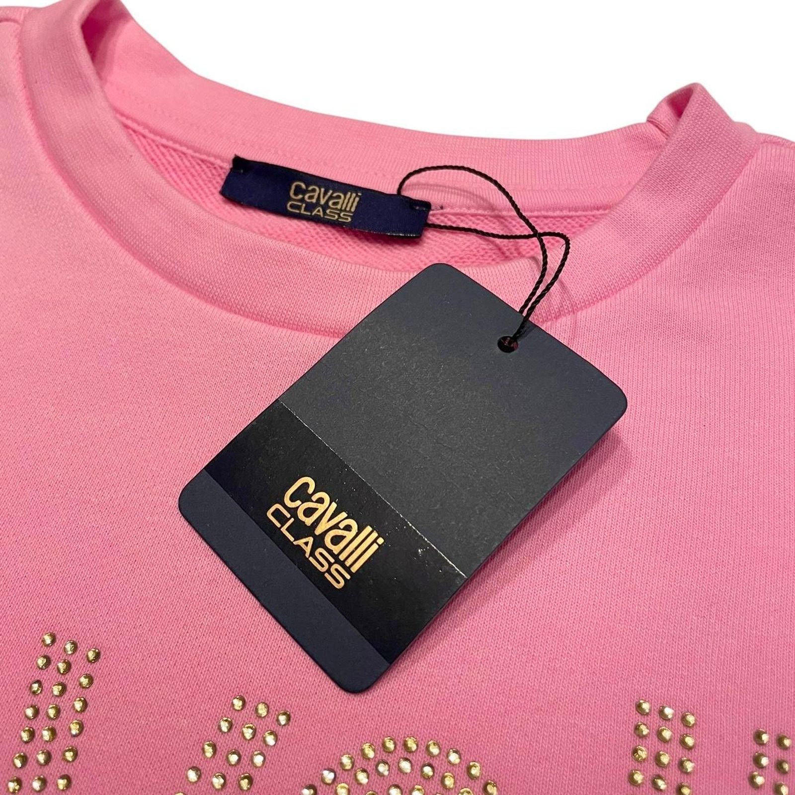 Roberto Cavalli NWT Roberto Cavalli Class pink long crewneck sweatshirt Size M / US 6-8 / IT 42-44 - 4 Thumbnail