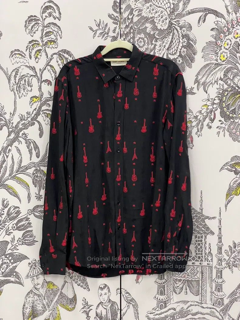 Saint Laurent Paris Saint Laurent Paris size 39 Black Long Sleeve Shirt with R Size US S / EU 44-46 / 1 - 1 Thumbnail