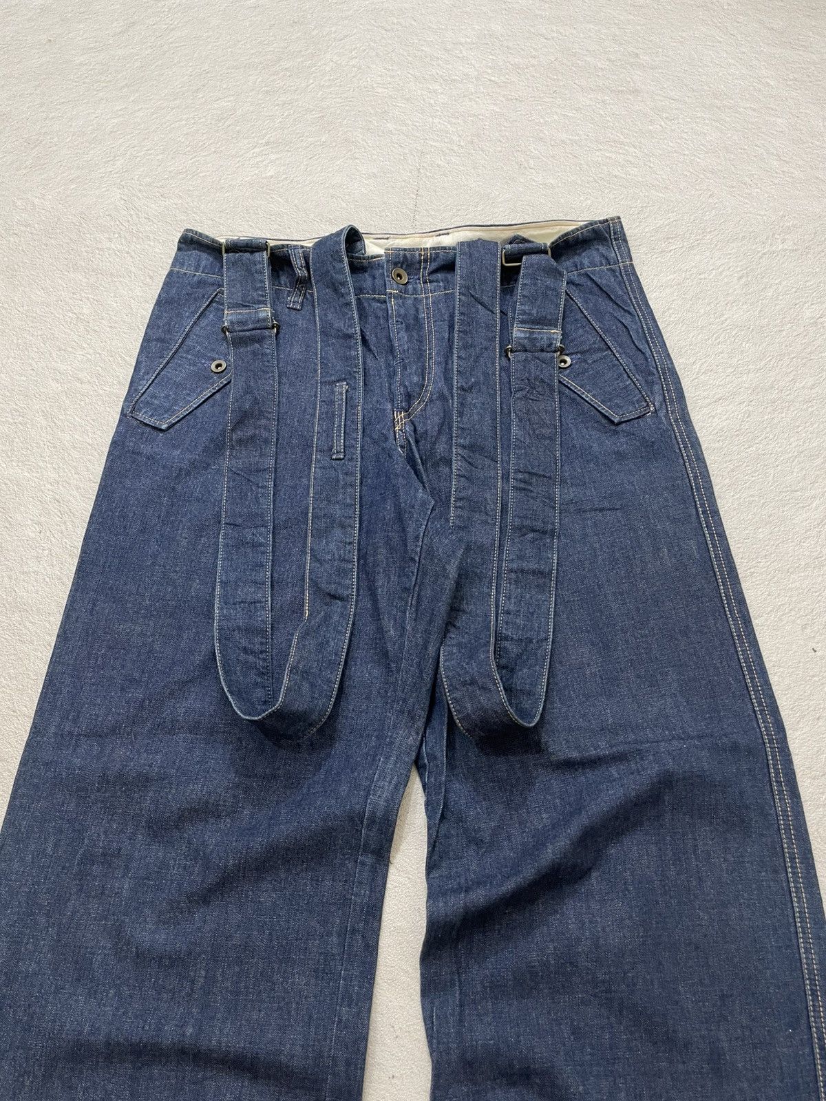 Japanese Brand 2000s Japan Workwear Denim Pants Suspender Y2K Carhartt Size US 34 / EU 50 - 2 Thumbnail