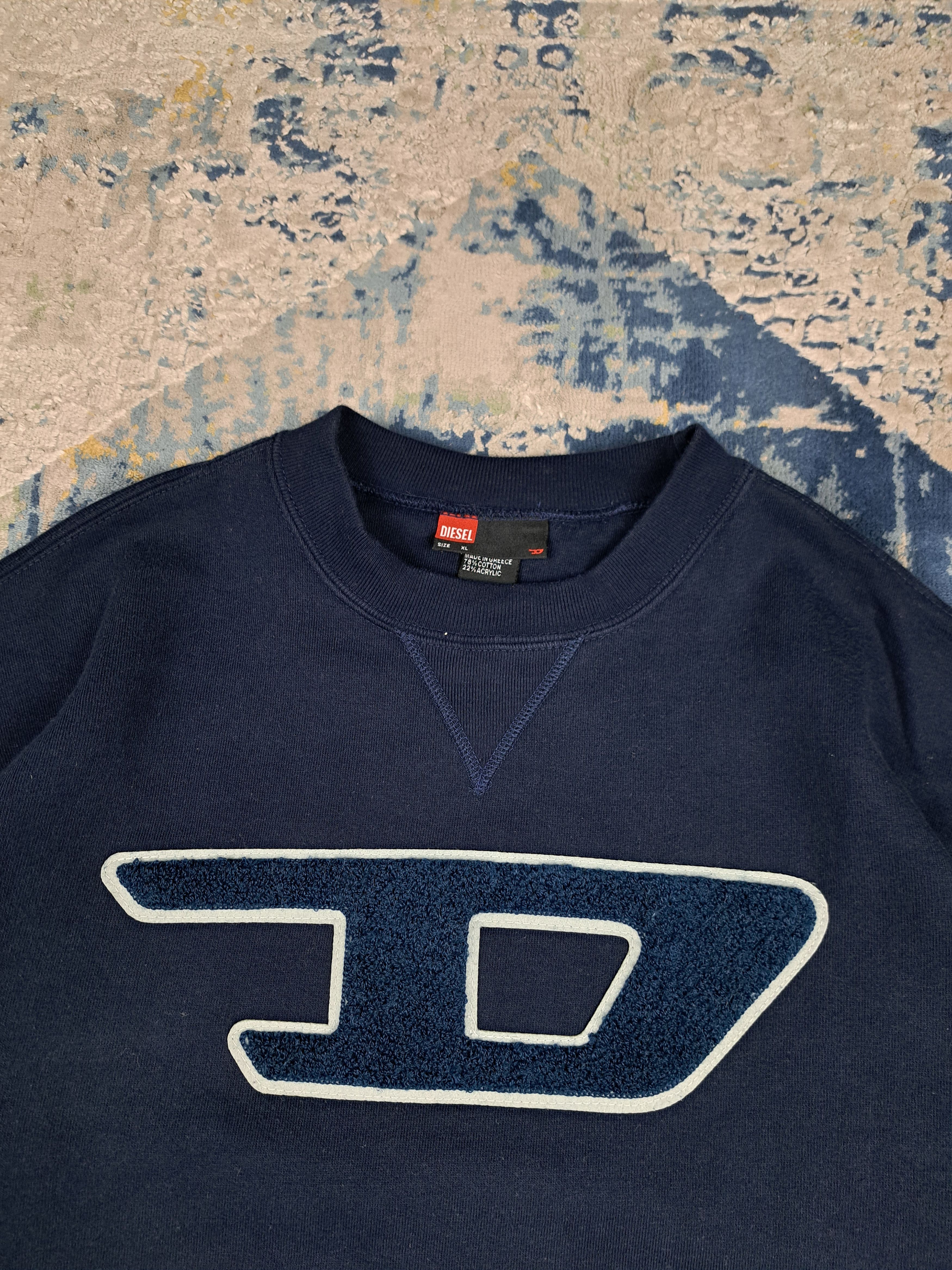 Diesel Diesel 00s Frotte Big Logo Boxy Fit y2k Crewneck Sweatshirt Size US XL / EU 56 / 4 - 2 Thumbnail