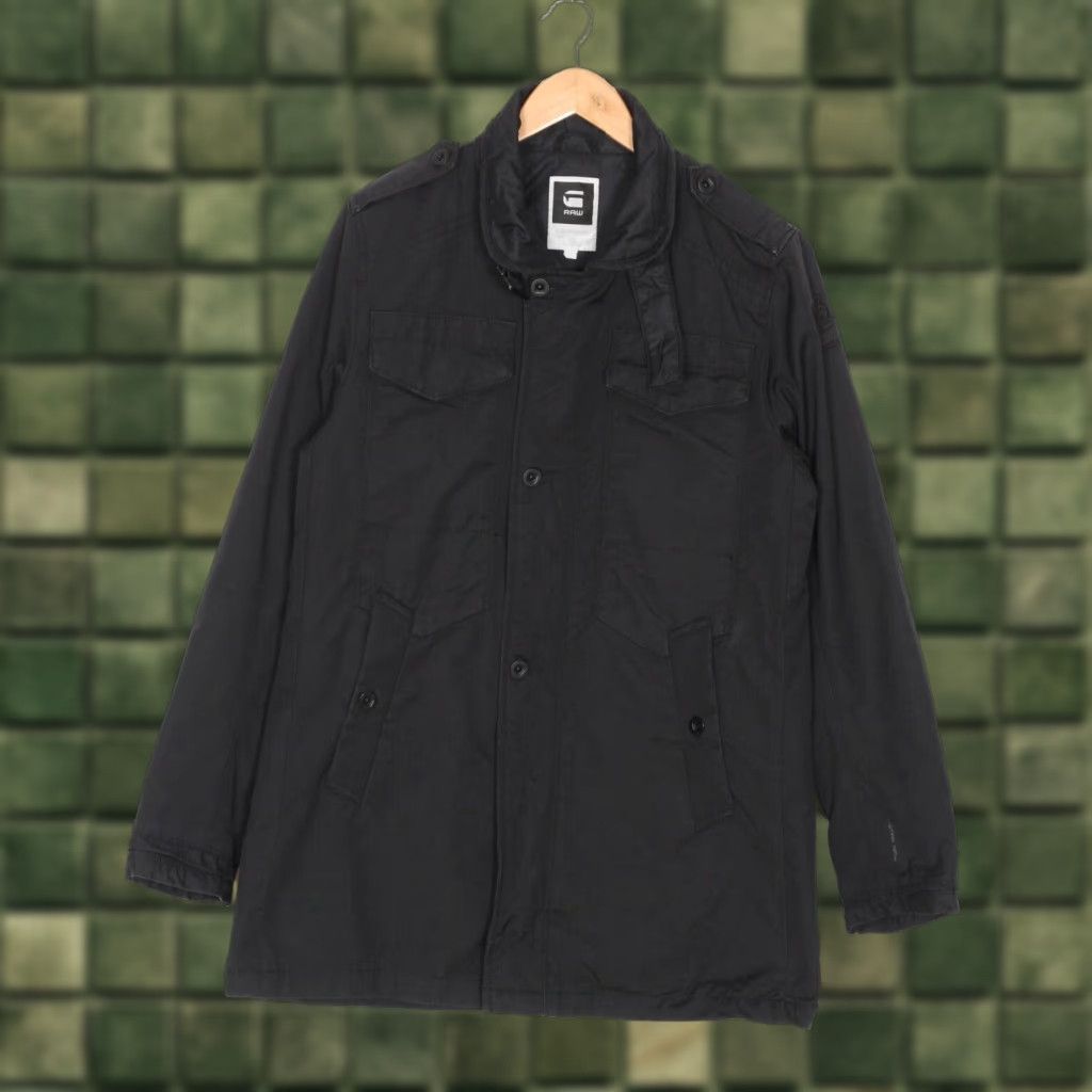 G-Star G-STAR FLEET GARBER TRENCH Jacket Men L MJ5698 Black Canvas City Casual Zip Jacket Mens L Size US L / EU 52-54 / 3 - 1 Thumbnail